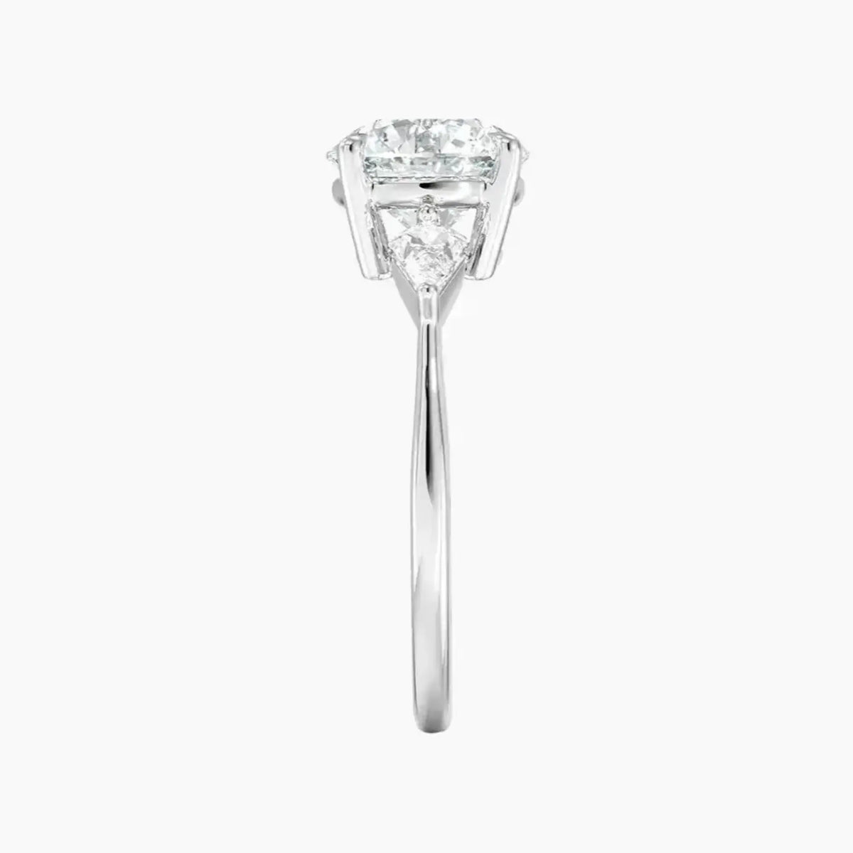 OBSER559 - Isolde Three Stone Round engagement ring setting view 3