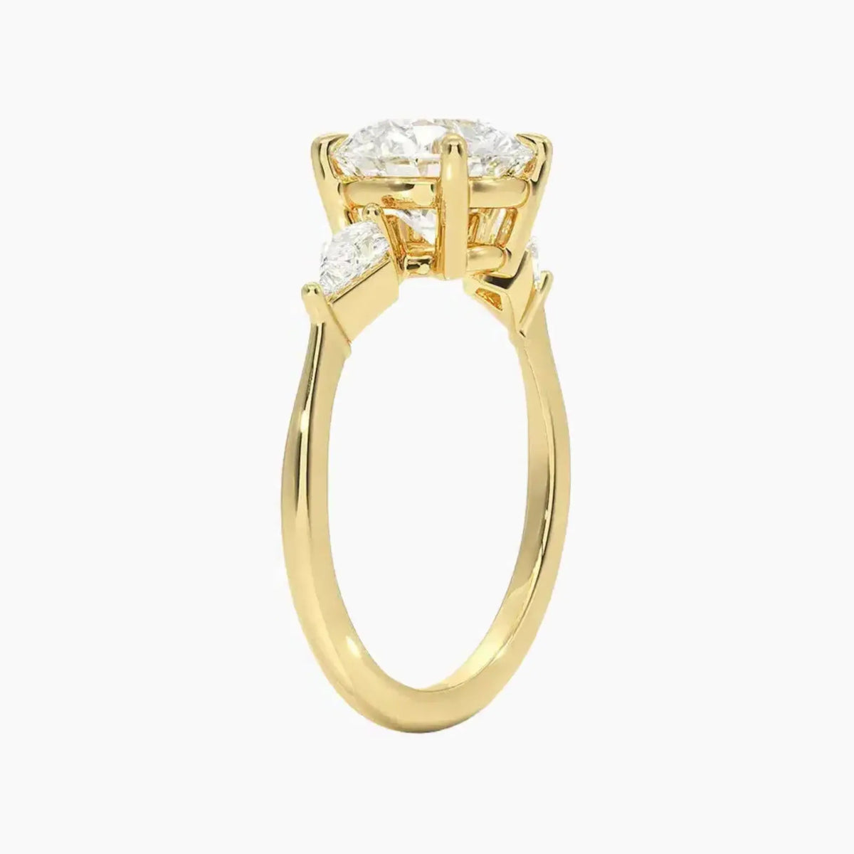 OBSER559 - Isolde Three Stone Round engagement ring setting view 8