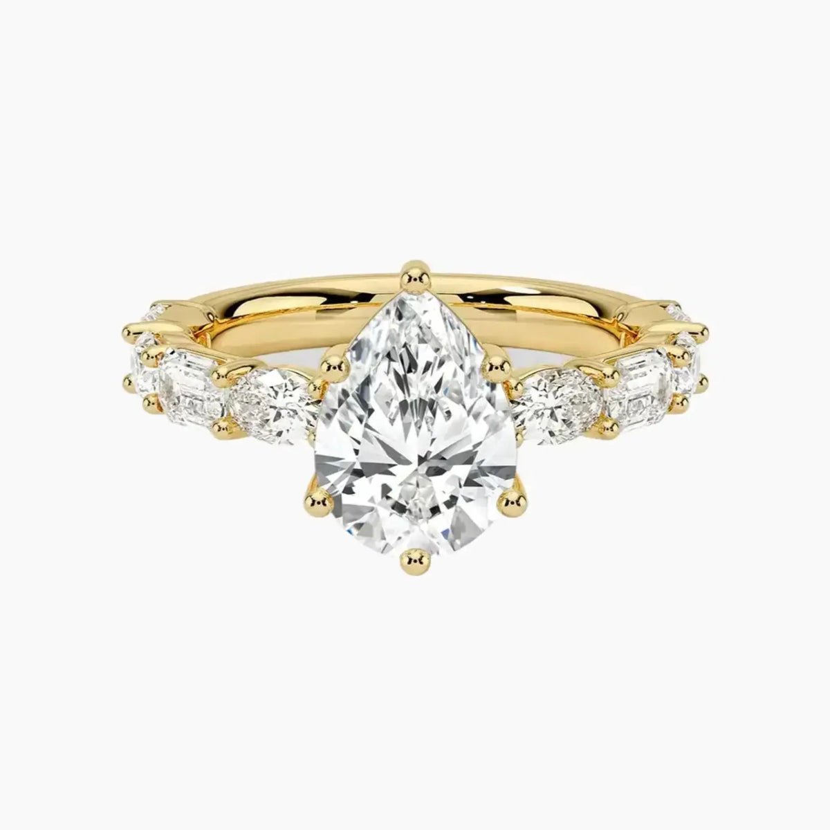 OBSER283 - Ariadne Pear engagement ring setting view 7