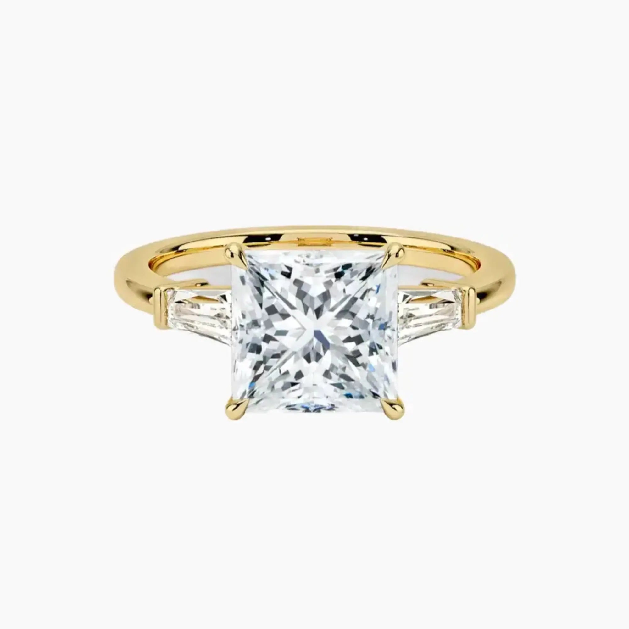 OBSER670 - Nyx Three Stone Princess engagement ring setting view 7