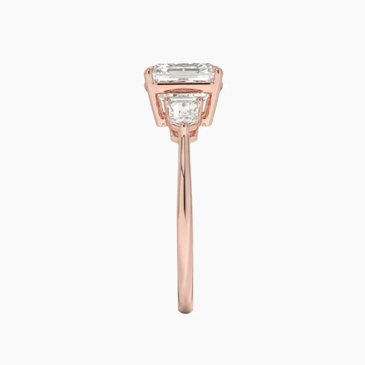 OBSER543 - Thalassa Three Stone Asscher engagement ring setting view 6