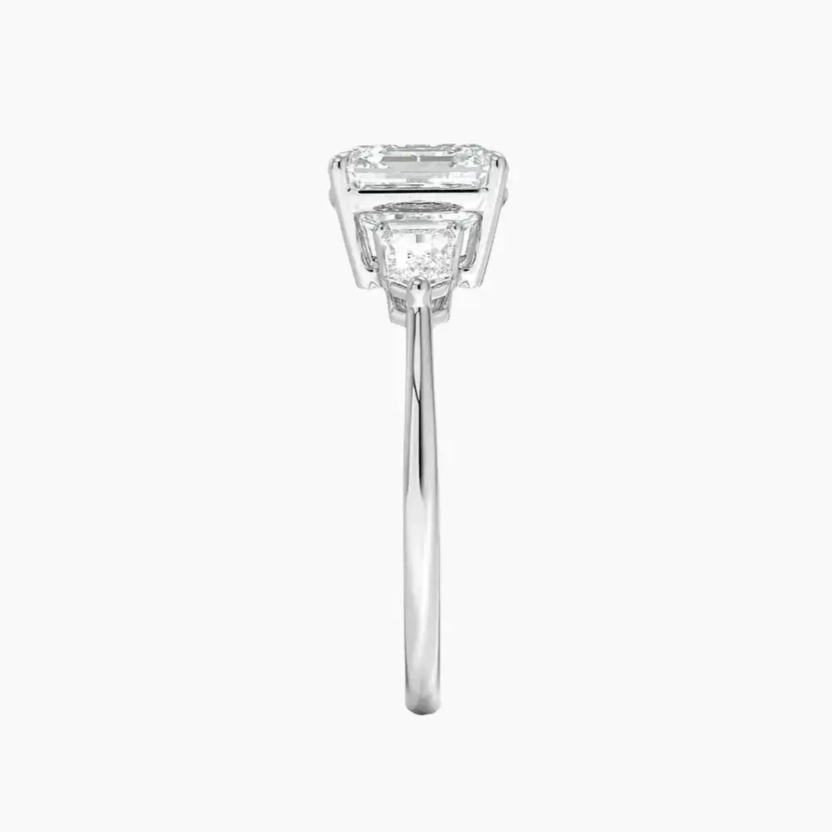 OBSER543 - Thalassa Three Stone Asscher engagement ring setting view 3