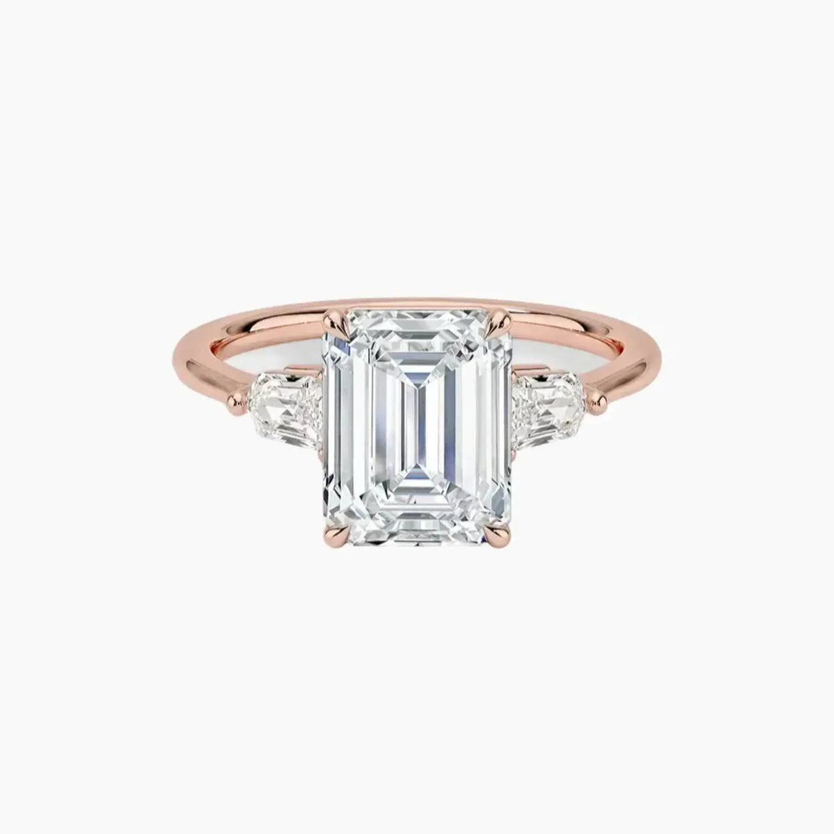 OBSER545 - Thalassa Three Stone Emerald engagement ring setting view 4