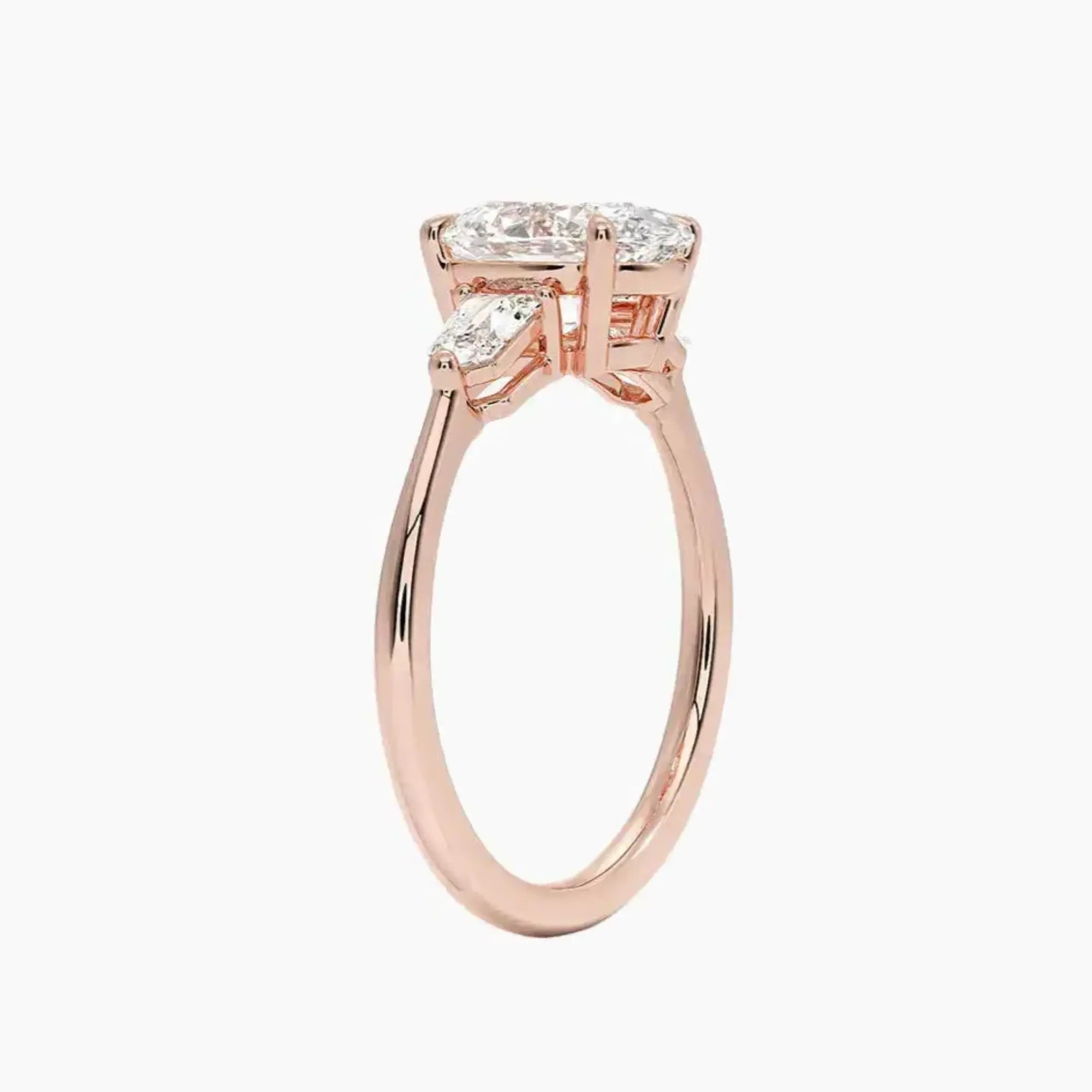 OBSER549 - Thalassa Three Stone Oval engagement ring setting view 5