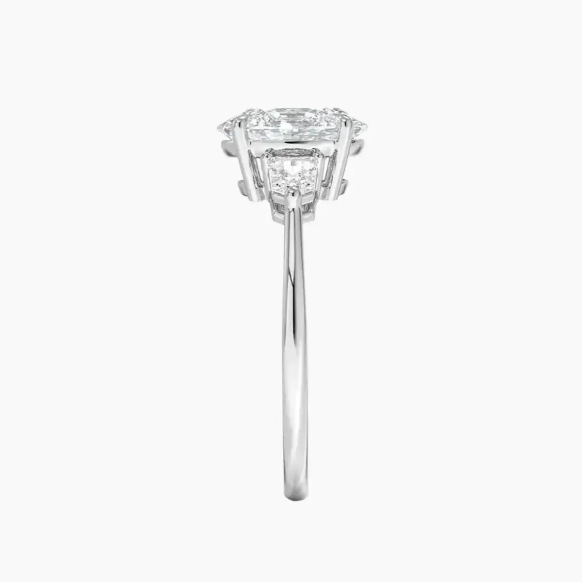 OBSER549 - Thalassa Three Stone Oval engagement ring setting view 3
