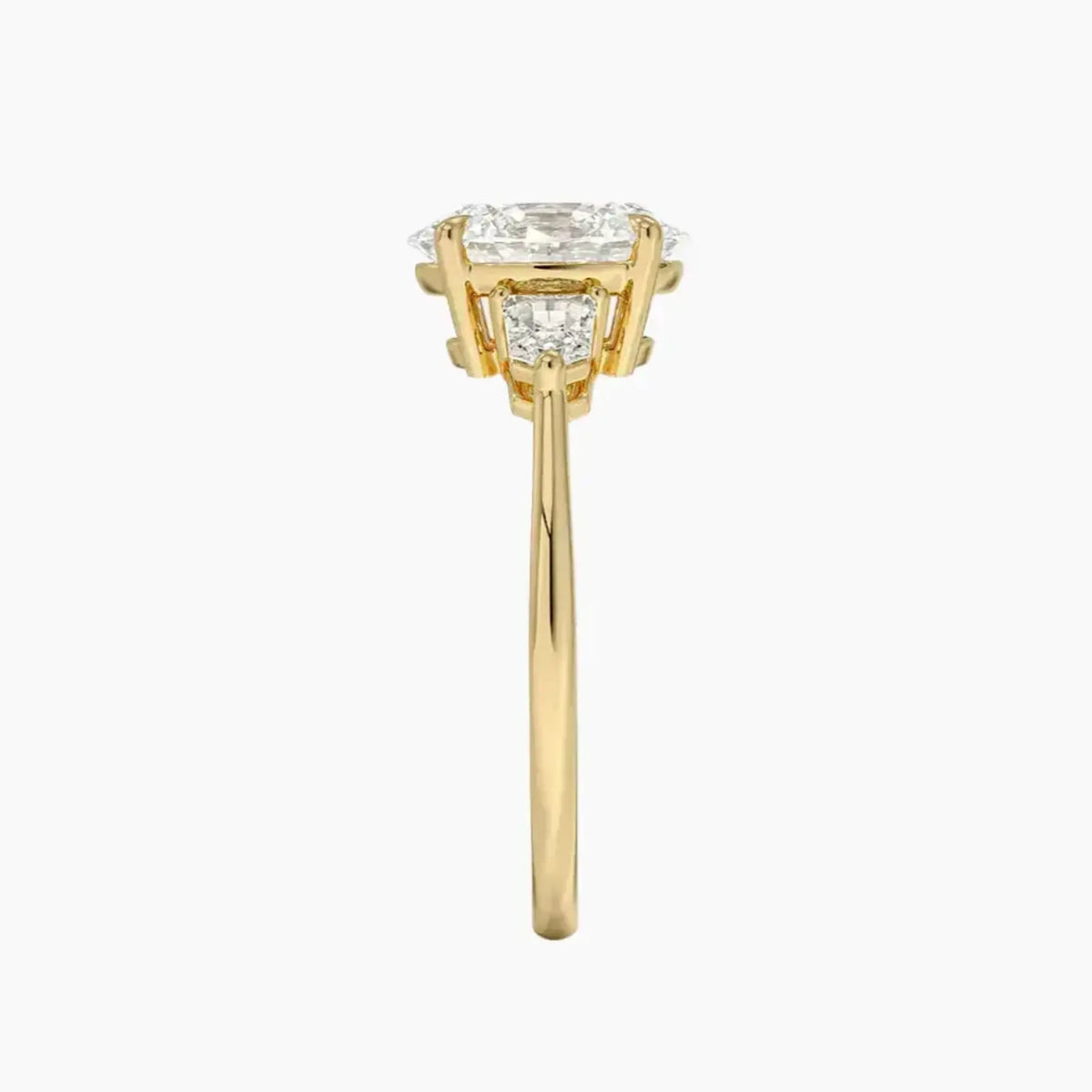 OBSER549 - Thalassa Three Stone Oval engagement ring setting view 9