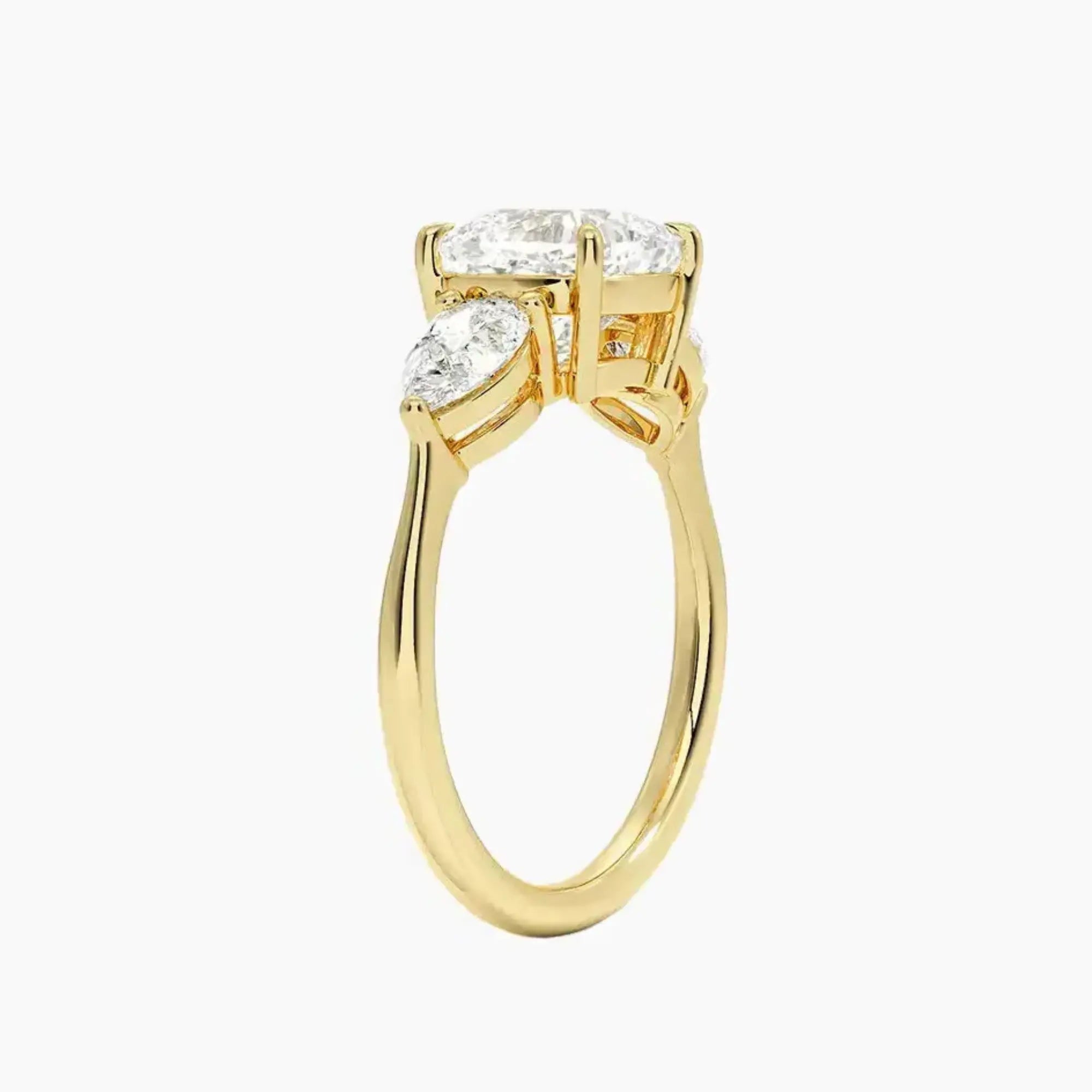 OBSER644 - Calliope Three Stone Cushion engagement ring setting view 8