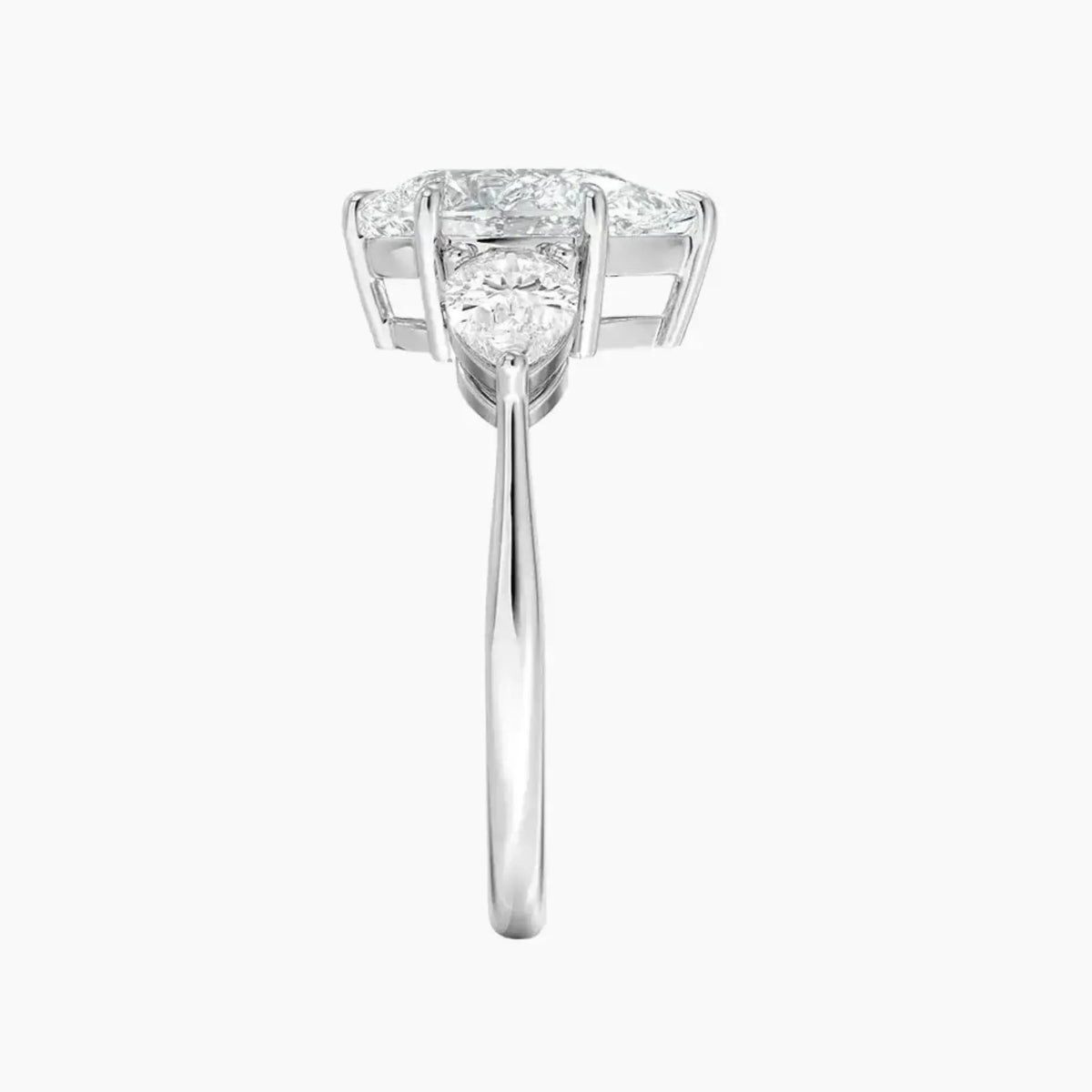 OBSER643 - Calliope Three Stone Pear engagement ring setting view 3