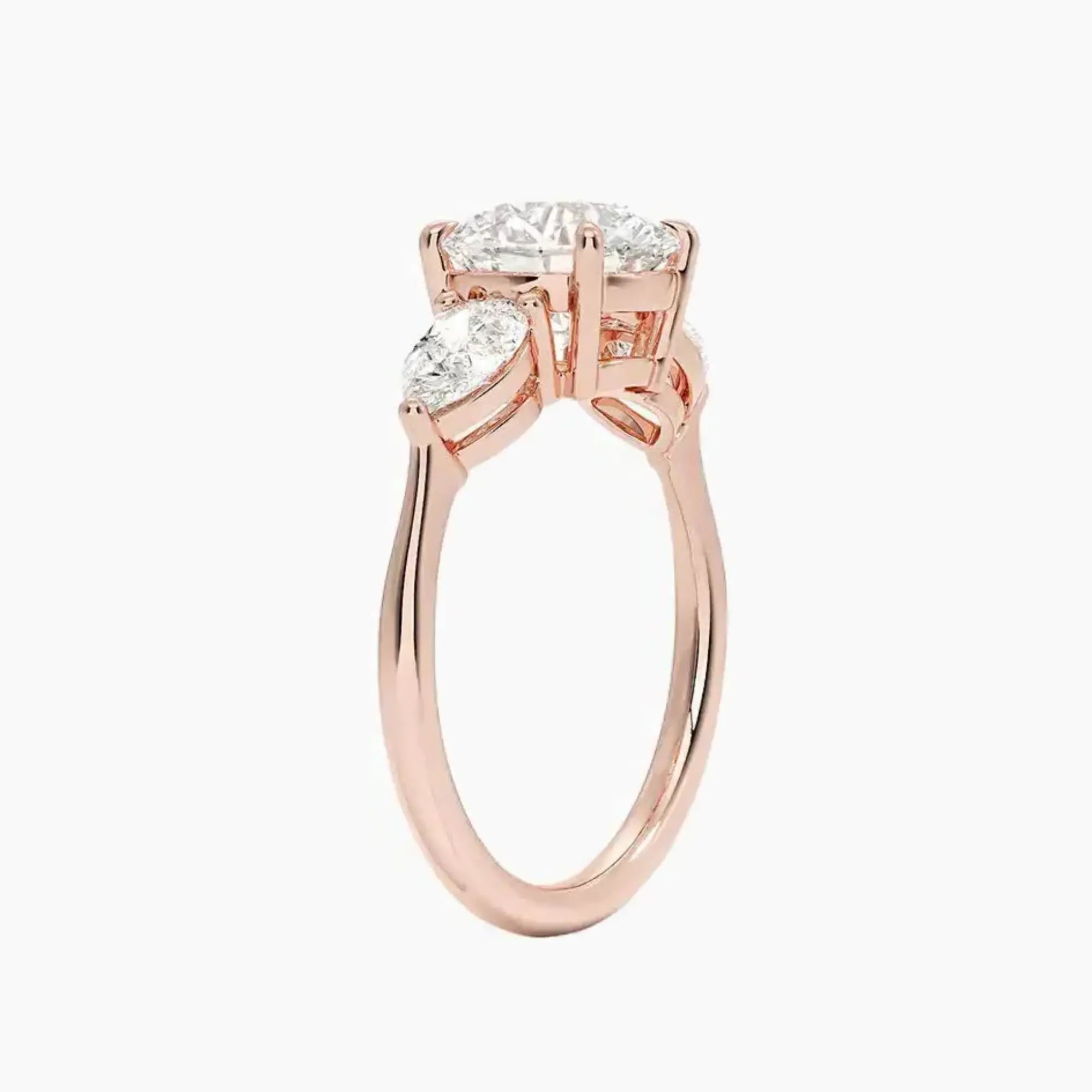 OBSER645 - Calliope Three Stone Round engagement ring setting view 5