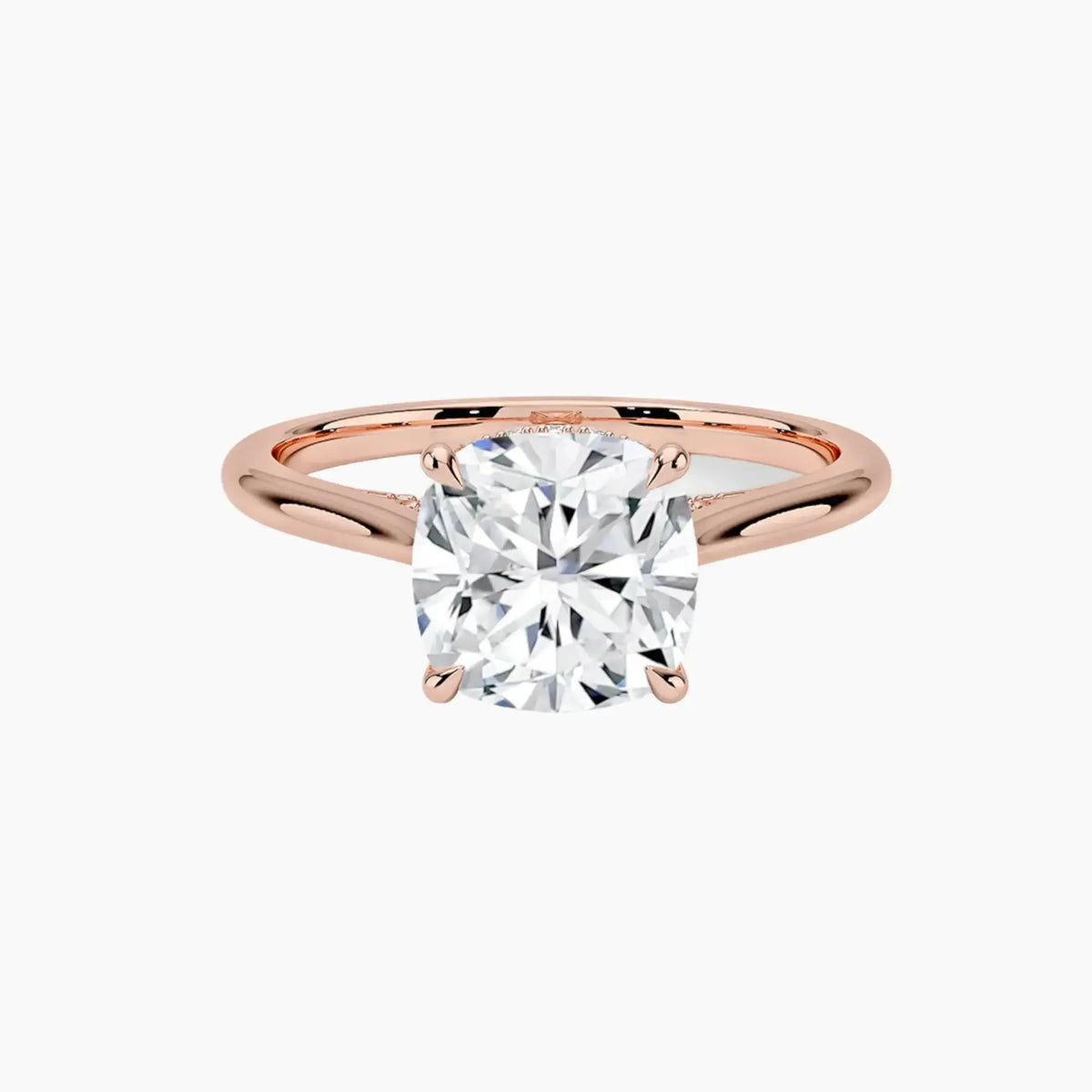 OBSER036 - Hestia Solitaire Cushion engagement ring setting view 4