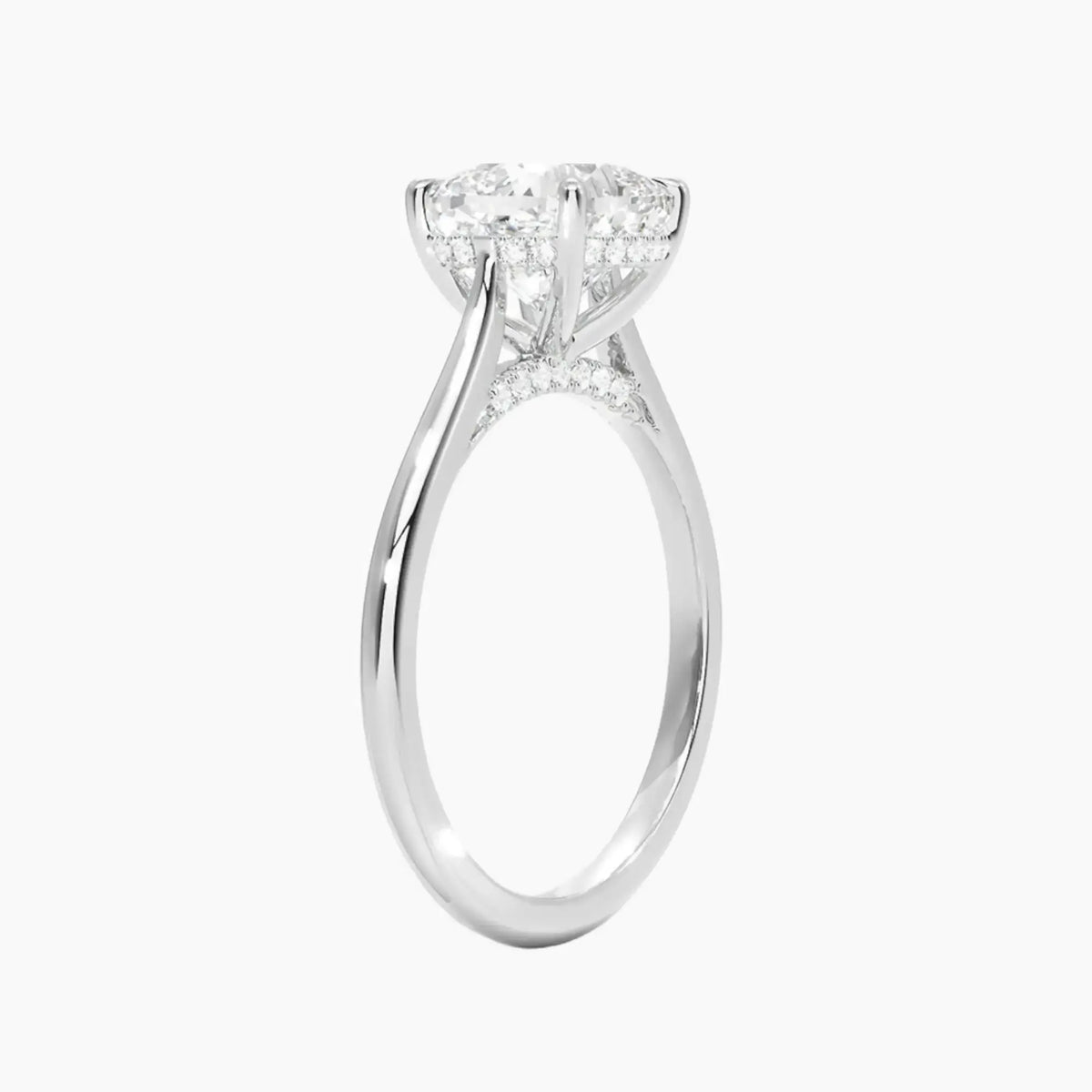 OBSER036 - Hestia Solitaire Cushion engagement ring setting view 2