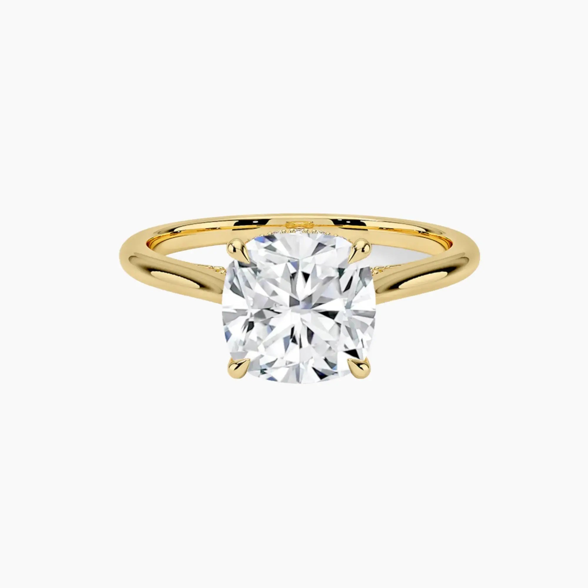 OBSER036 - Hestia Solitaire Cushion engagement ring setting view 7