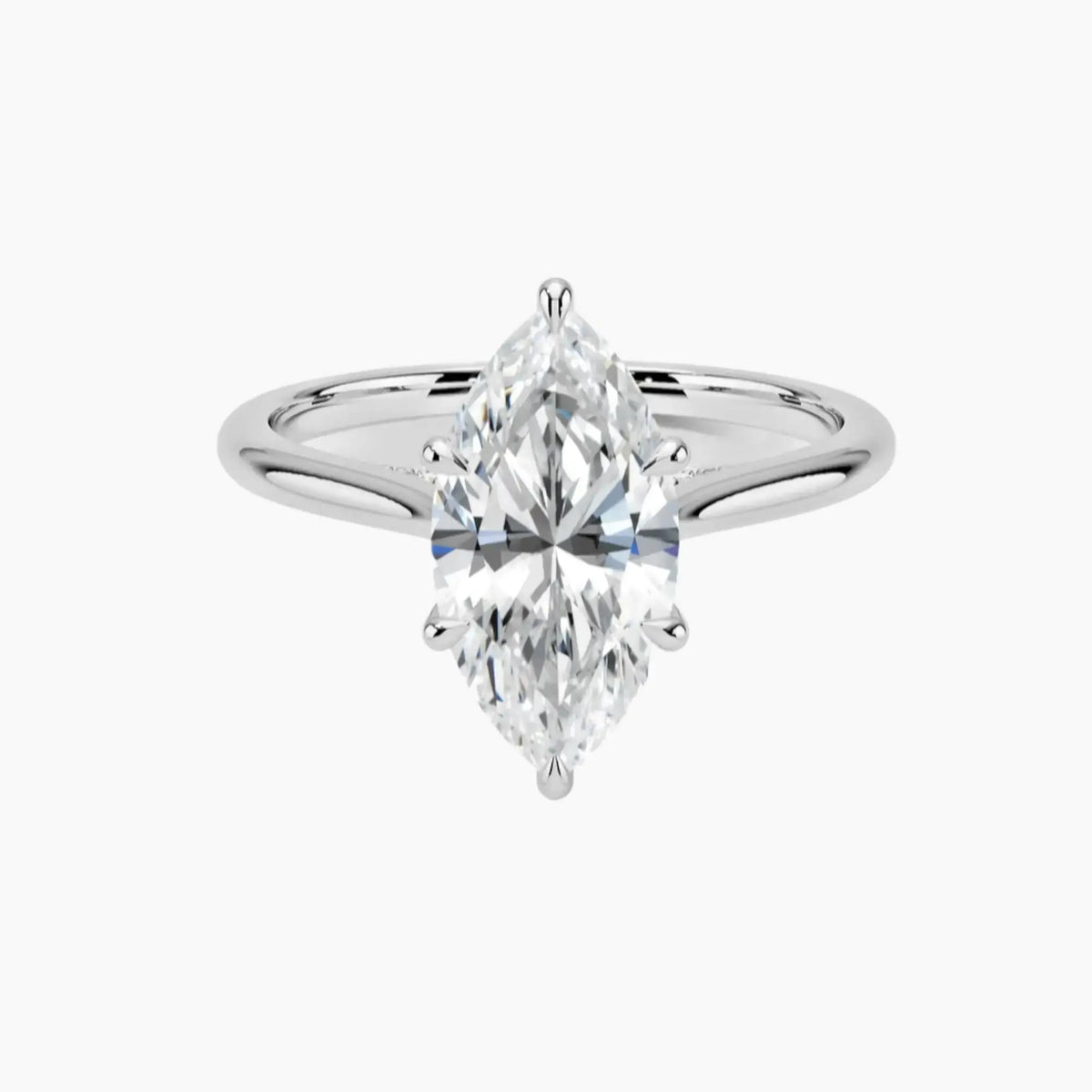 OBSER004 - Hestia Solitaire Marquise engagement ring setting view 1