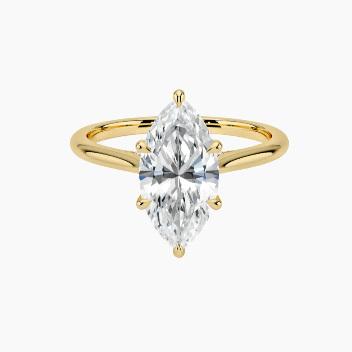 OBSER004 - Hestia Solitaire Marquise engagement ring setting view 7