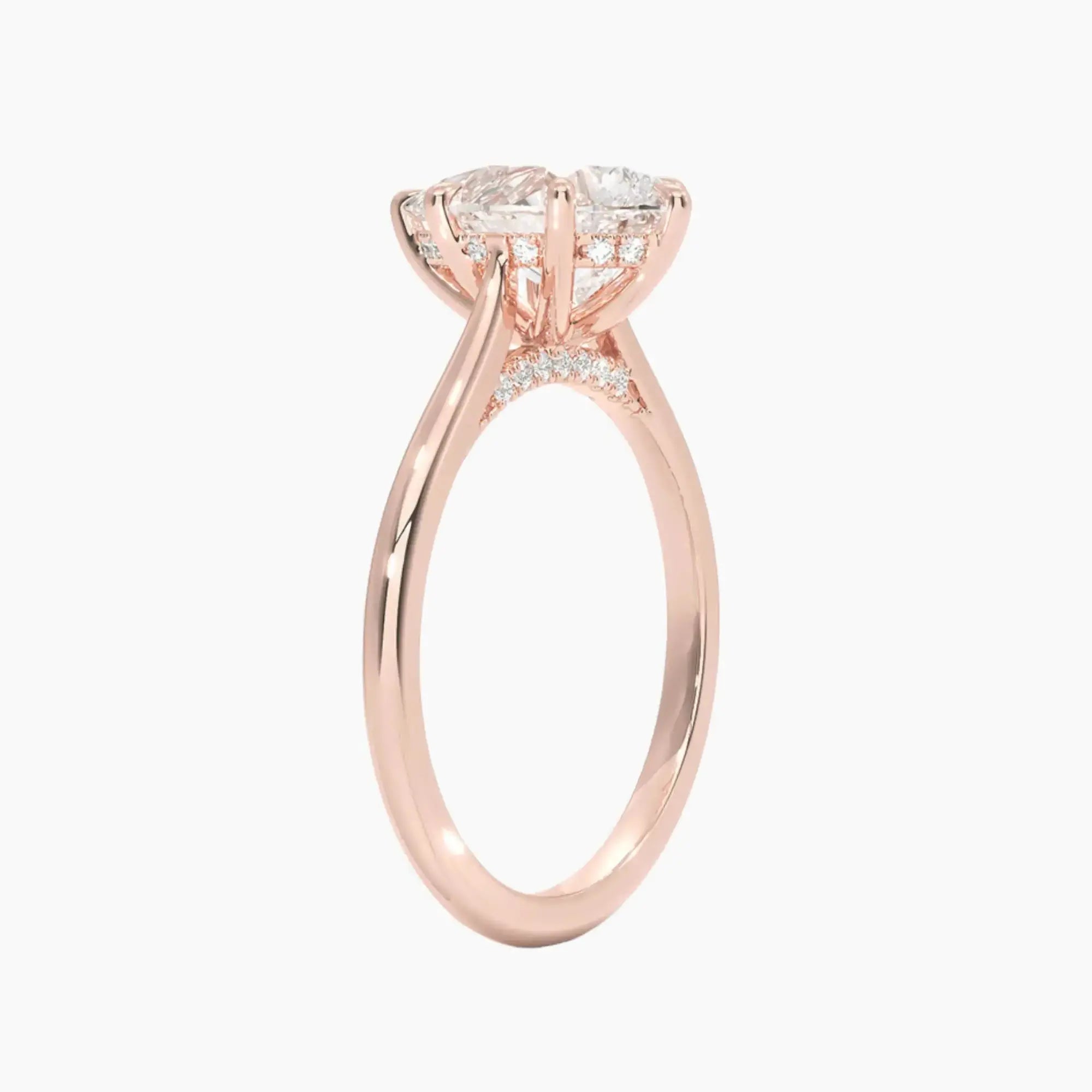 OBSER158 - Hestia Solitaire Pear engagement ring setting view 5