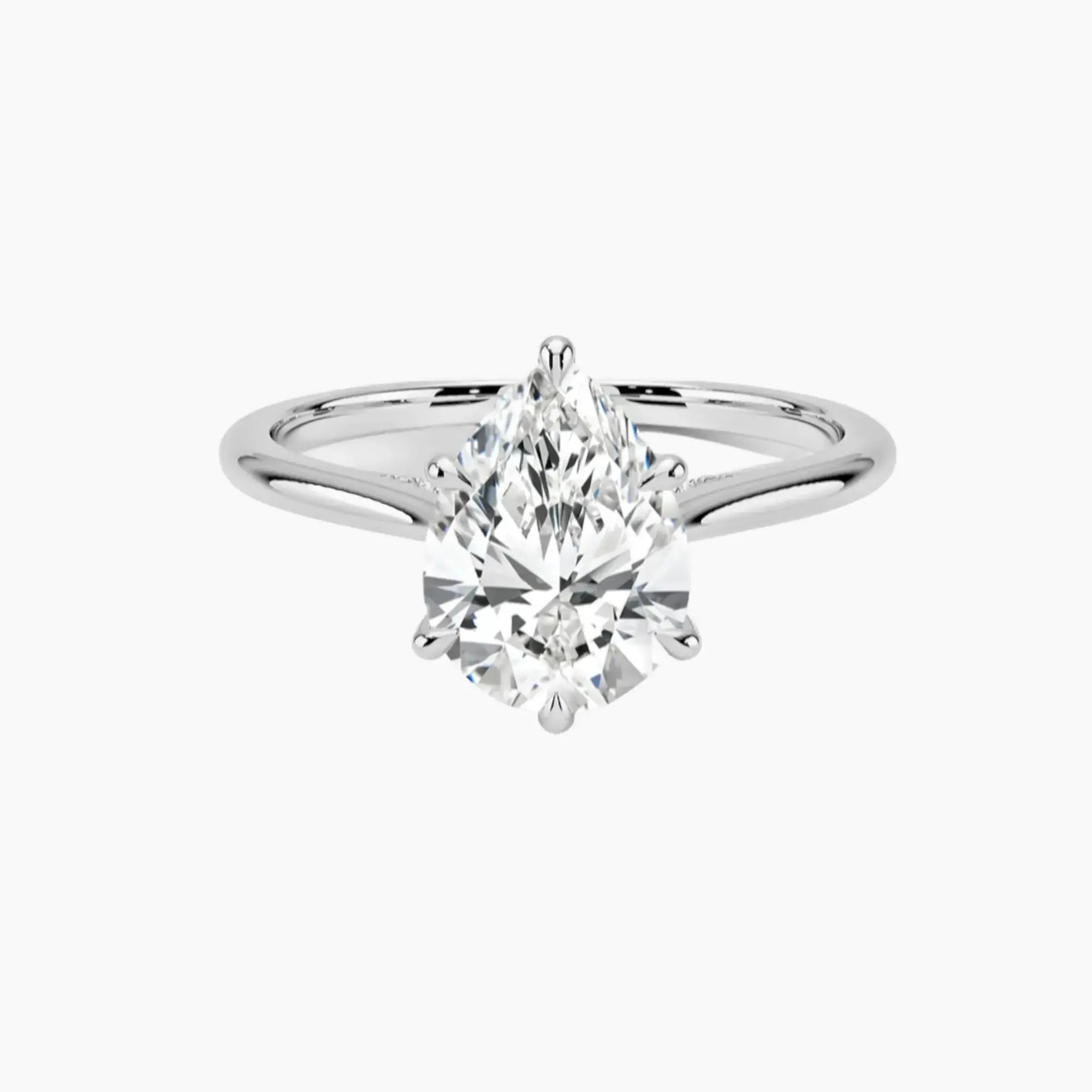 OBSER158 - Hestia Solitaire Pear engagement ring setting view 1