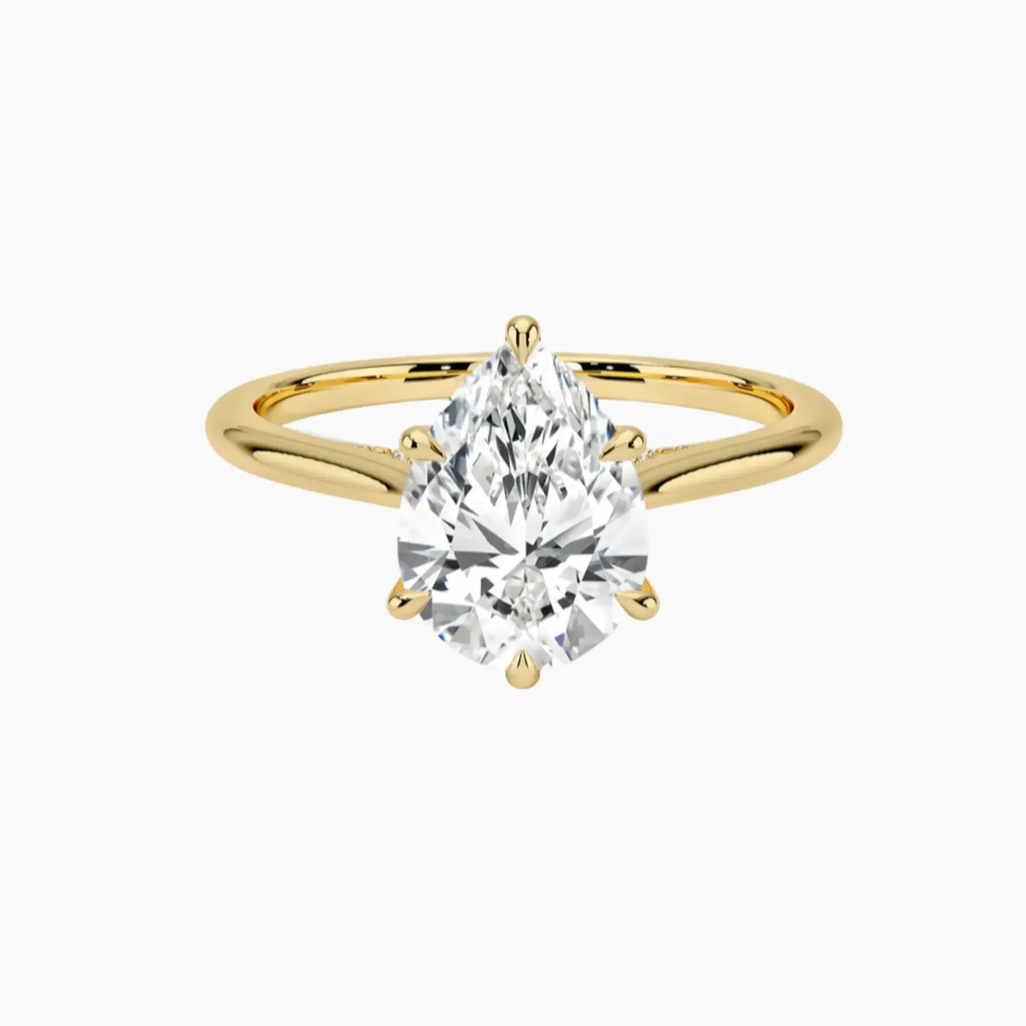 OBSER158 - Hestia Solitaire Pear engagement ring setting view 7