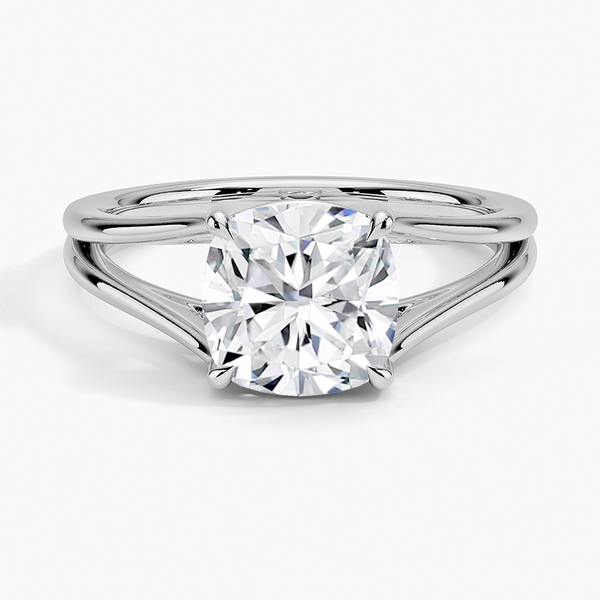 Cushion Tressa Split Shank Solitaire Engagement Ring [Setting Only] - EC106C
