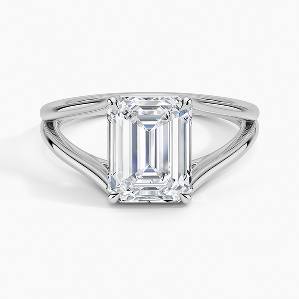 Emerald Tressa Split Shank Solitaire Engagement Ring [Setting Only] - EC106E
