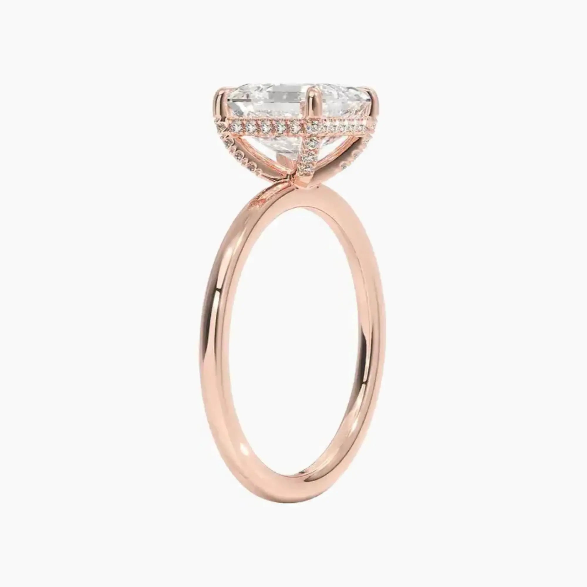 OBSER379 - Dahlia Solitaire Asscher engagement ring setting view 5