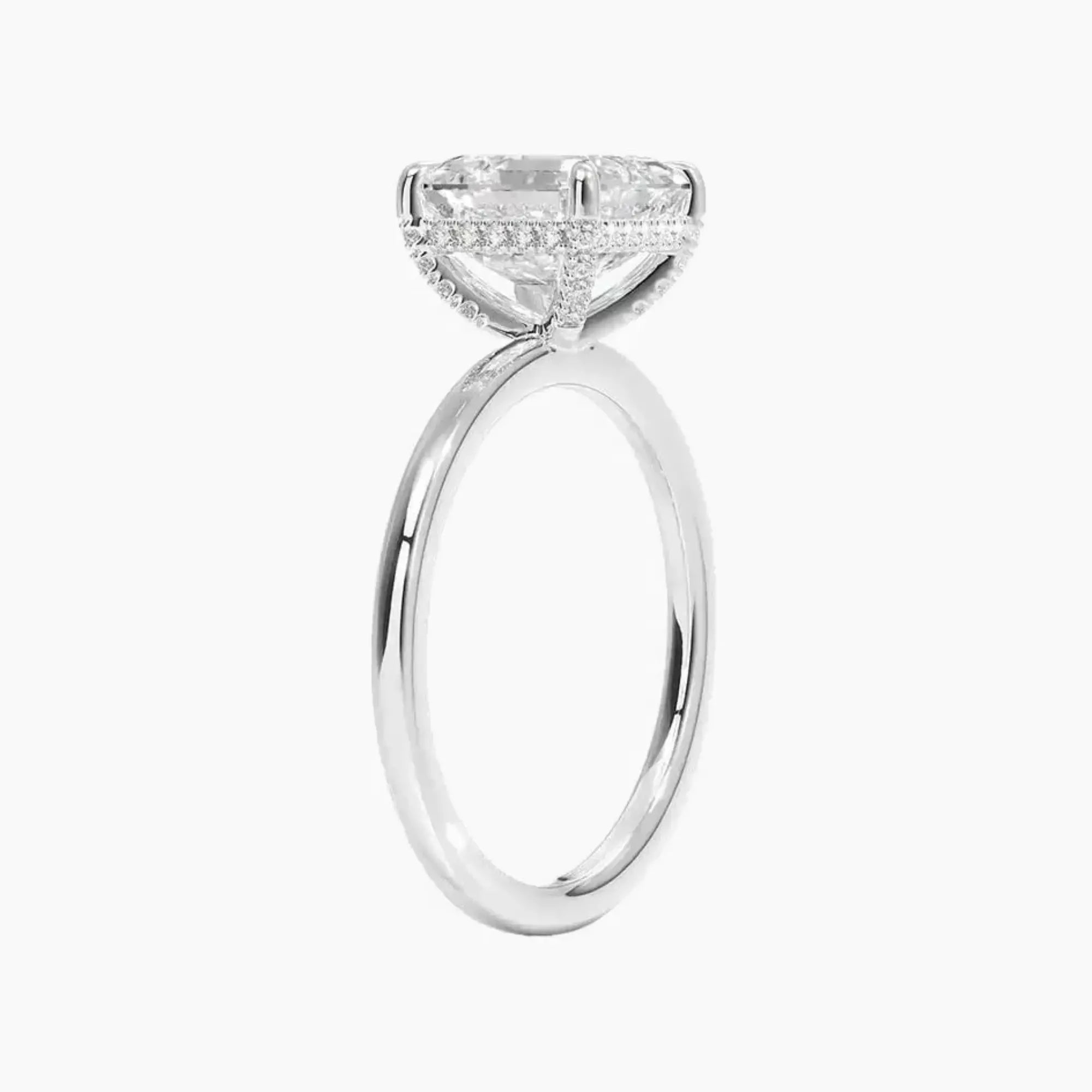 OBSER379 - Dahlia Solitaire Asscher engagement ring setting view 2