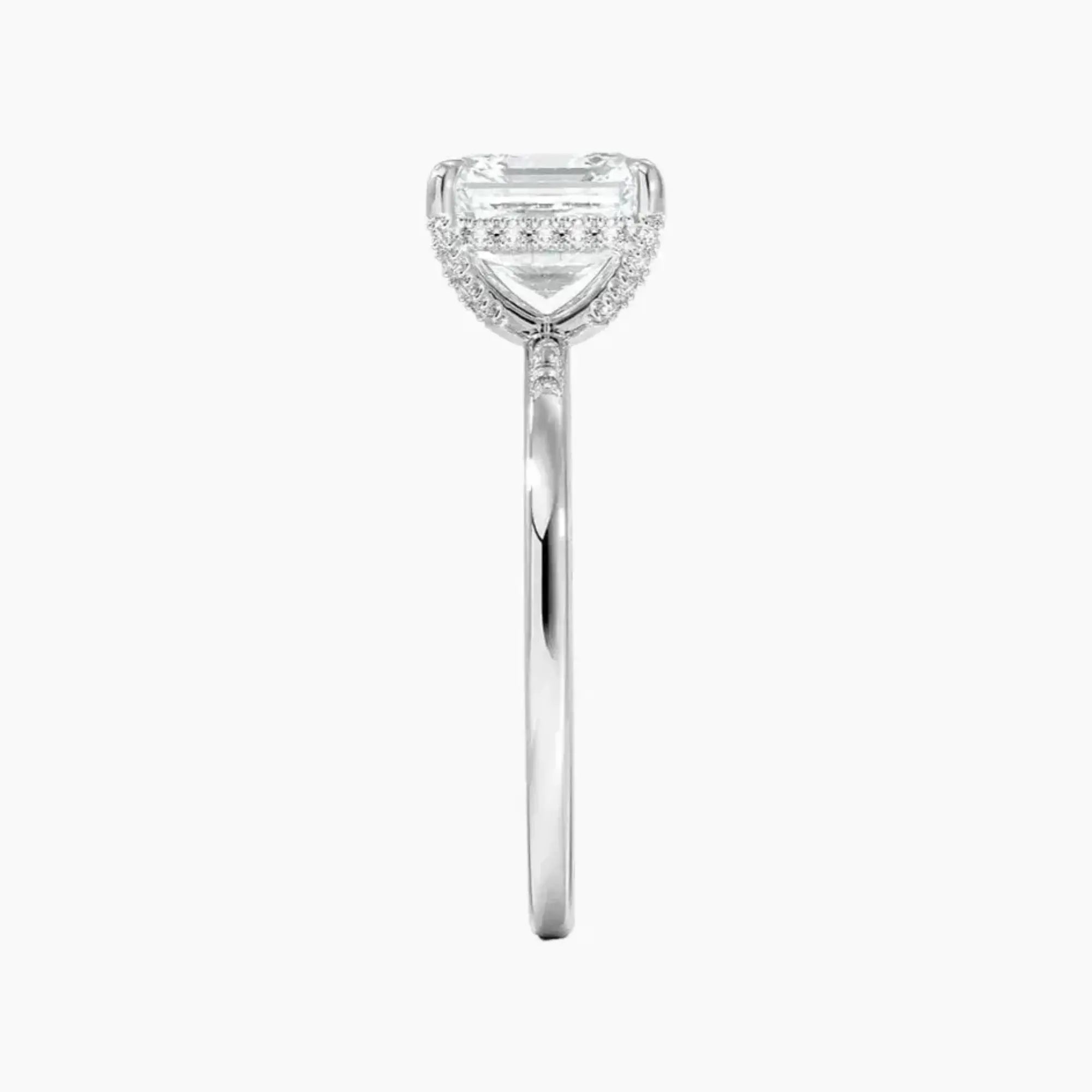 OBSER379 - Dahlia Solitaire Asscher engagement ring setting view 3