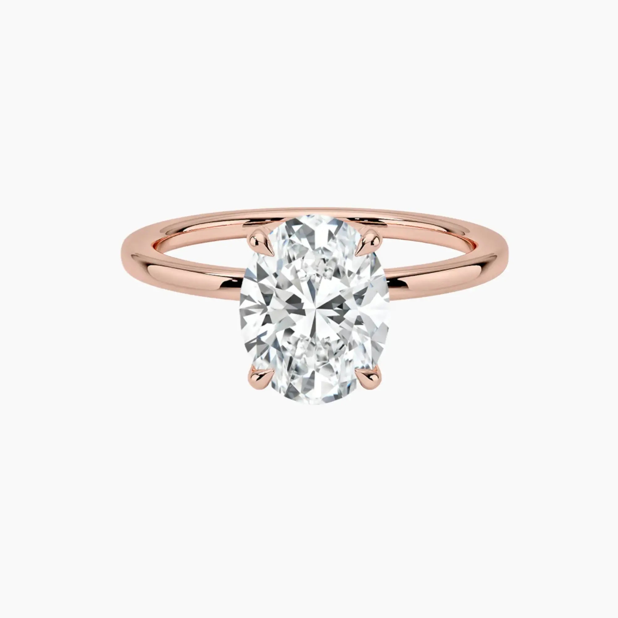 OBSER100 - Dahlia Solitaire Oval engagement ring setting view 4