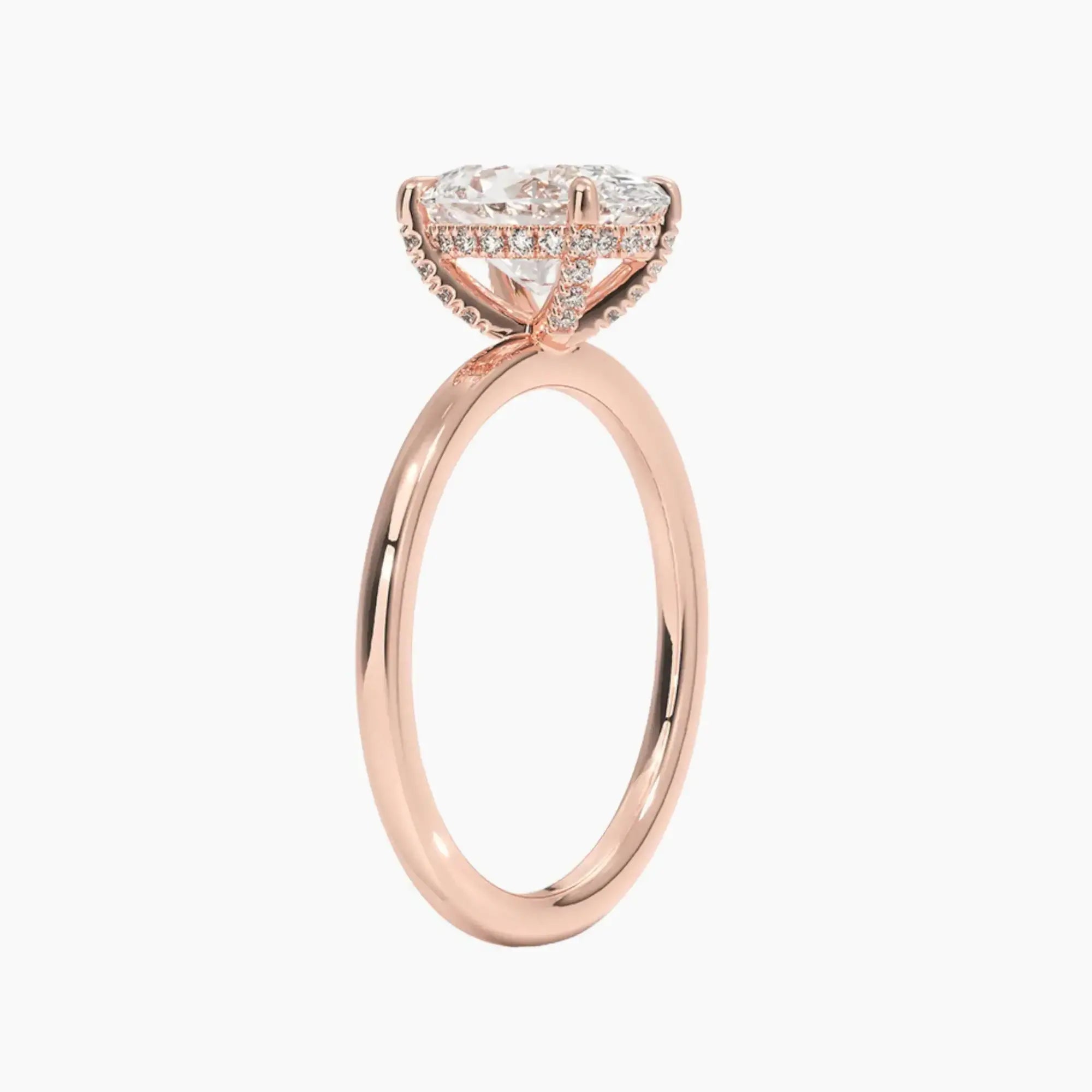 OBSER100 - Dahlia Solitaire Oval engagement ring setting view 5