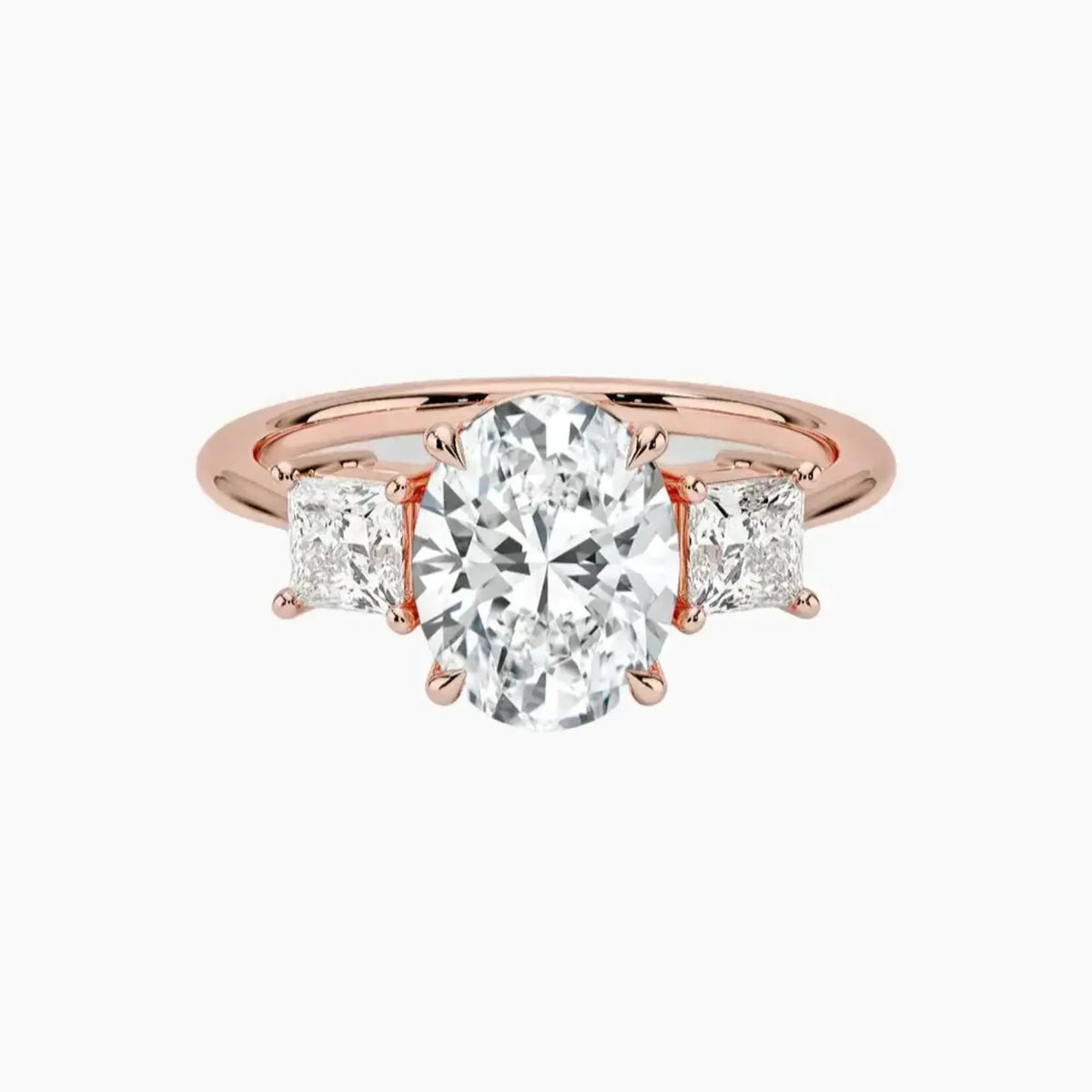 OBSER540 - Vespera Three Stone Oval engagement ring setting view 4