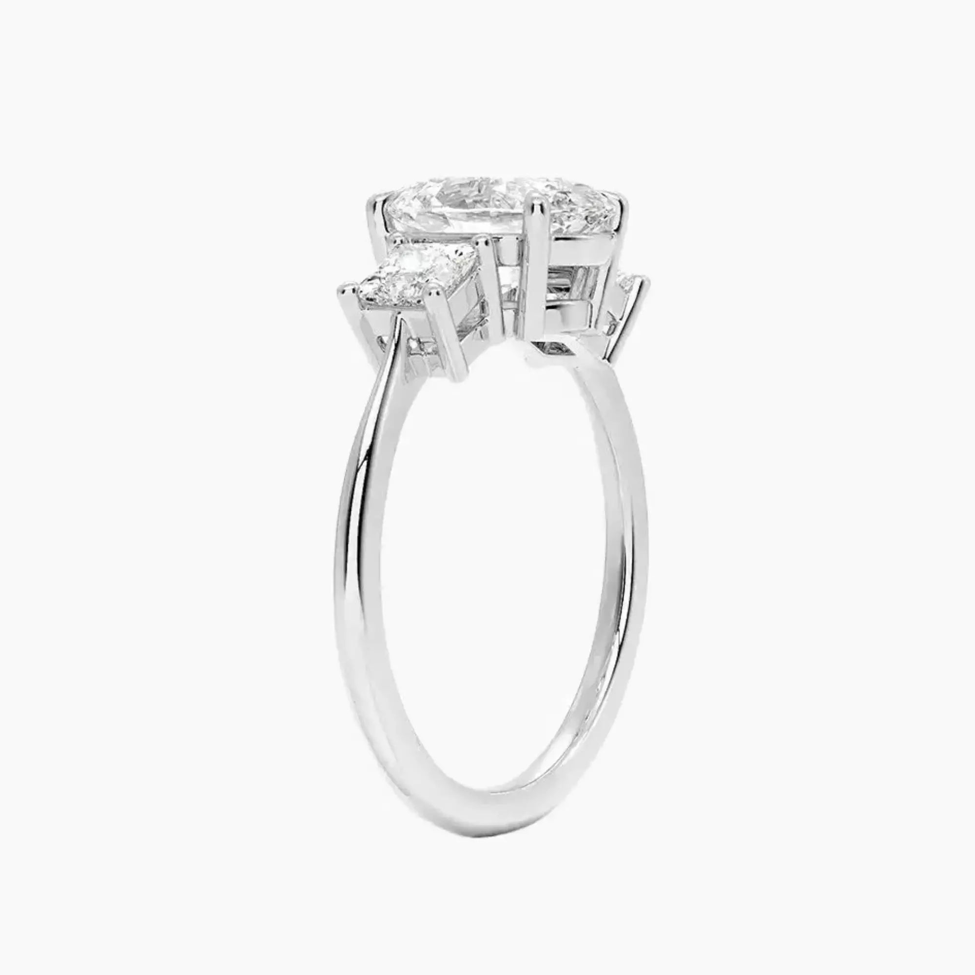 OBSER540 - Vespera Three Stone Oval engagement ring setting view 2