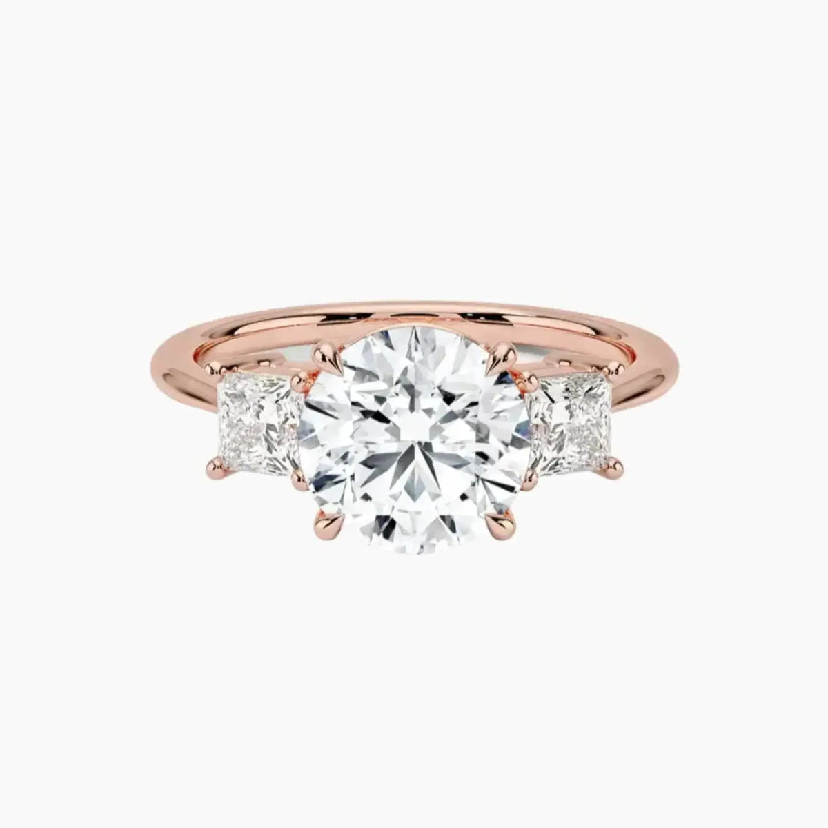 OBSER541 - Vespera Three Stone Round engagement ring setting view 4