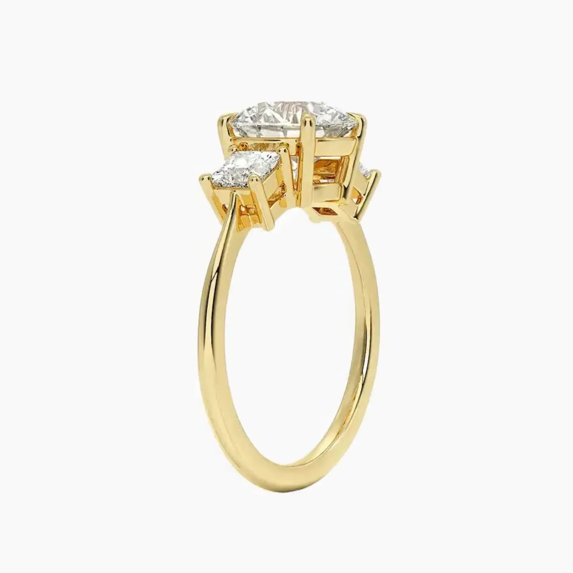 OBSER541 - Vespera Three Stone Round engagement ring setting view 8
