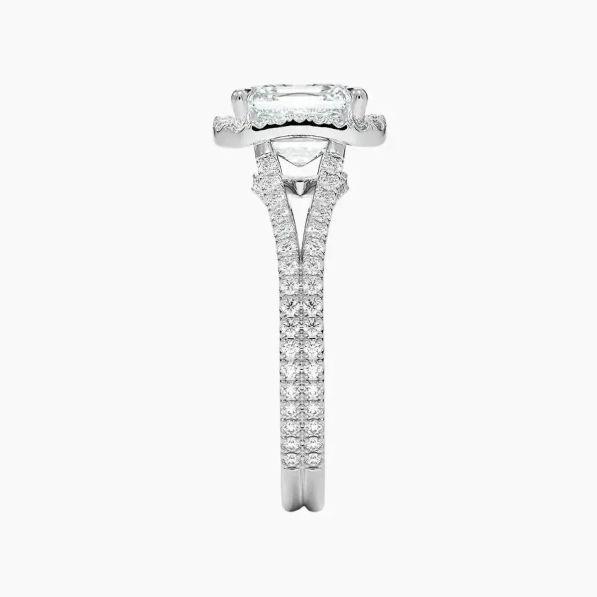OBSER467 - Zephyrine Halo Asscher engagement ring setting view 3
