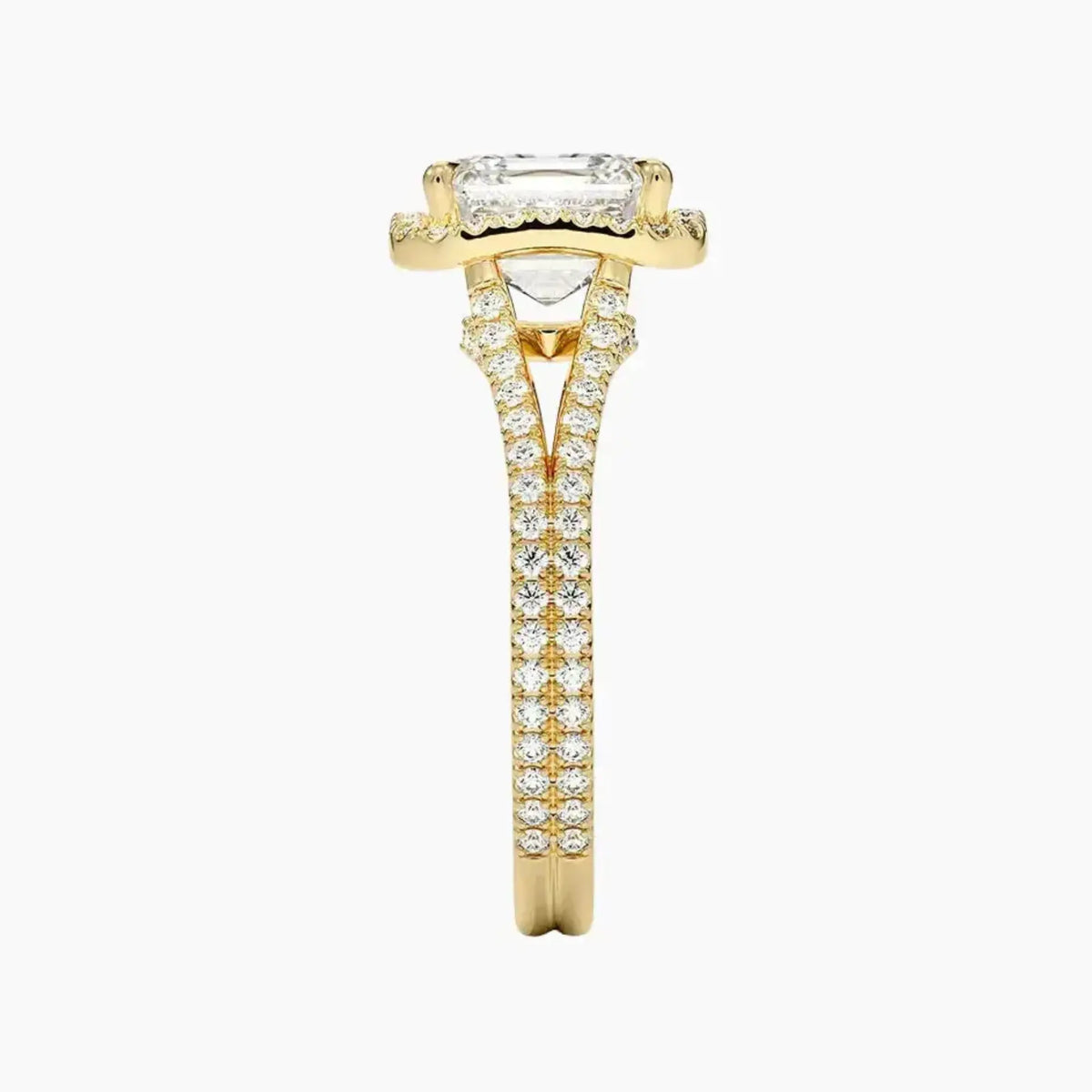 OBSER467 - Zephyrine Halo Asscher engagement ring setting view 9