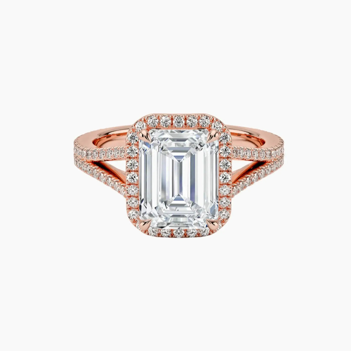 OBSER469 - Zephyrine Halo Emerald engagement ring setting view 4