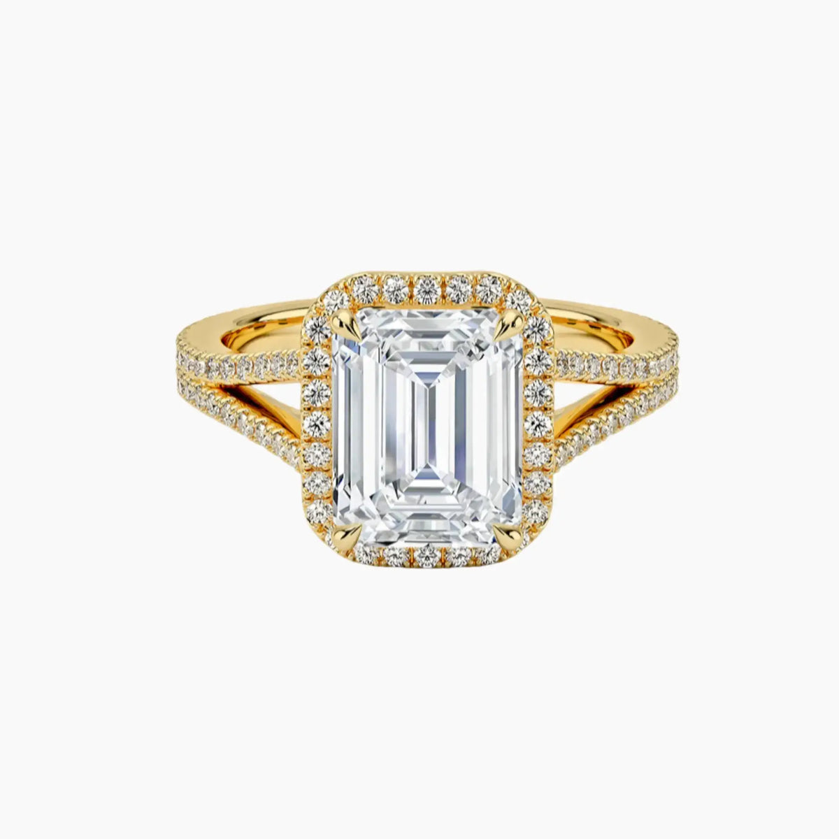 OBSER469 - Zephyrine Halo Emerald engagement ring setting view 7