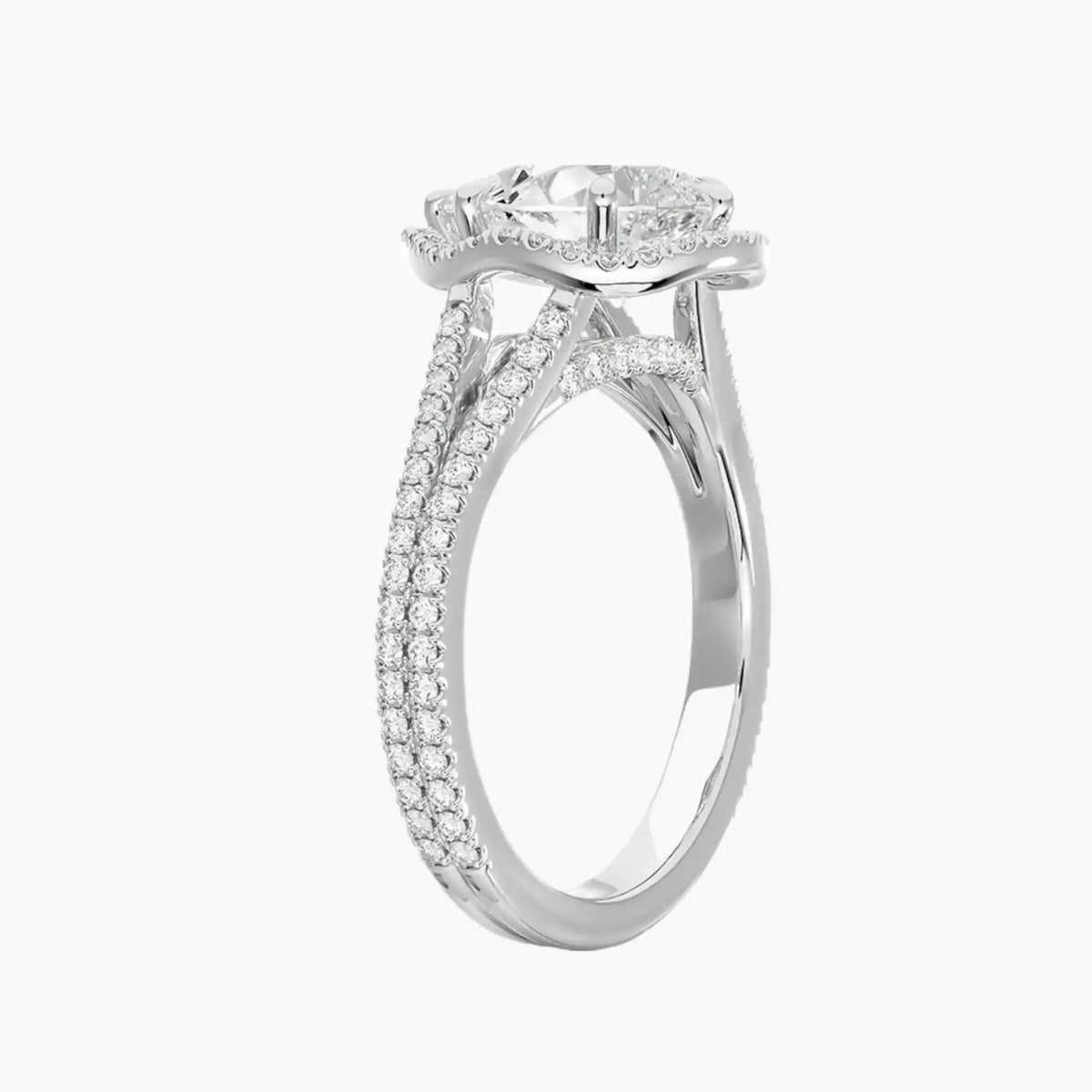 OBSER471 - Zephyrine Halo Pear engagement ring setting view 2