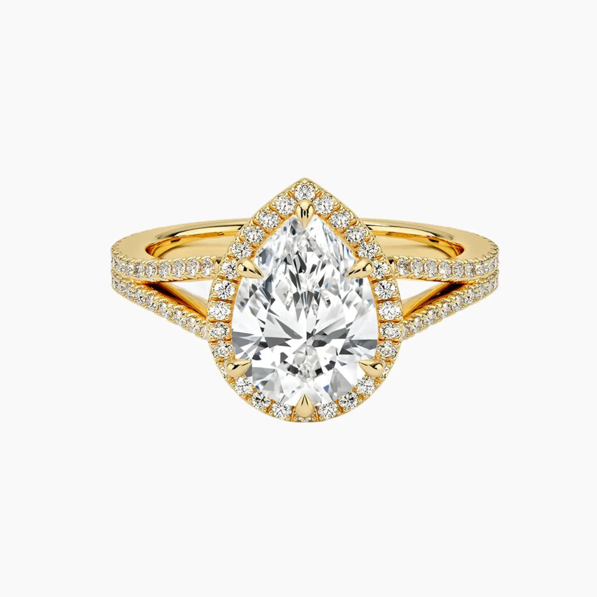 OBSER471 - Zephyrine Halo Pear engagement ring setting view 7