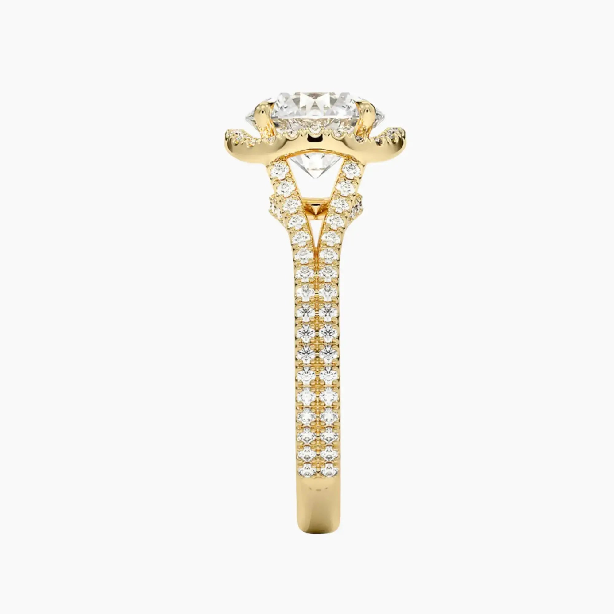 OBSER473 - Zephyrine Halo Round engagement ring setting view 9