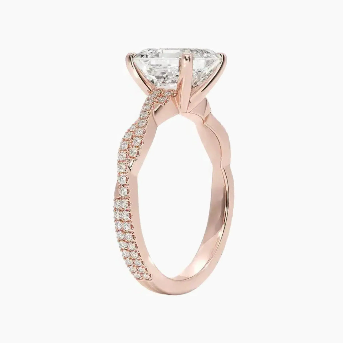 OBSER351 - Cassia Solitaire Asscher engagement ring setting view 5