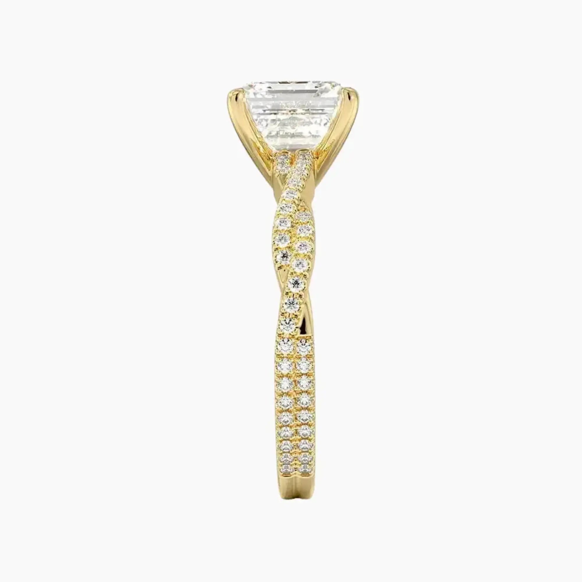 OBSER351 - Cassia Solitaire Asscher engagement ring setting view 9