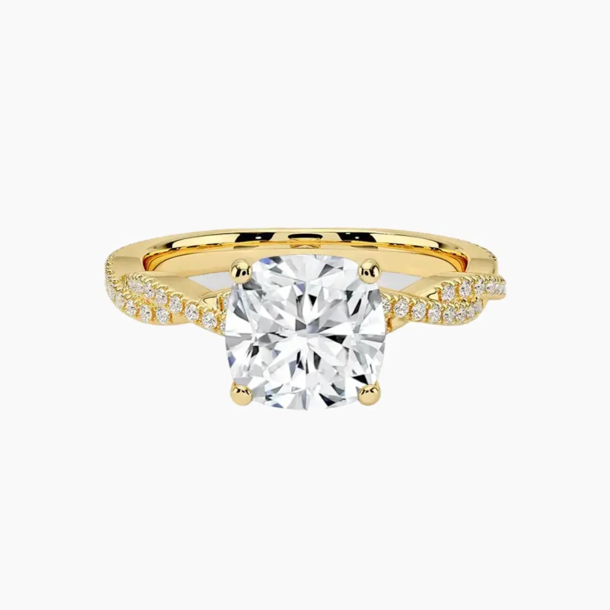 OBSER363 - Briar Solitaire Cushion engagement ring setting view 7