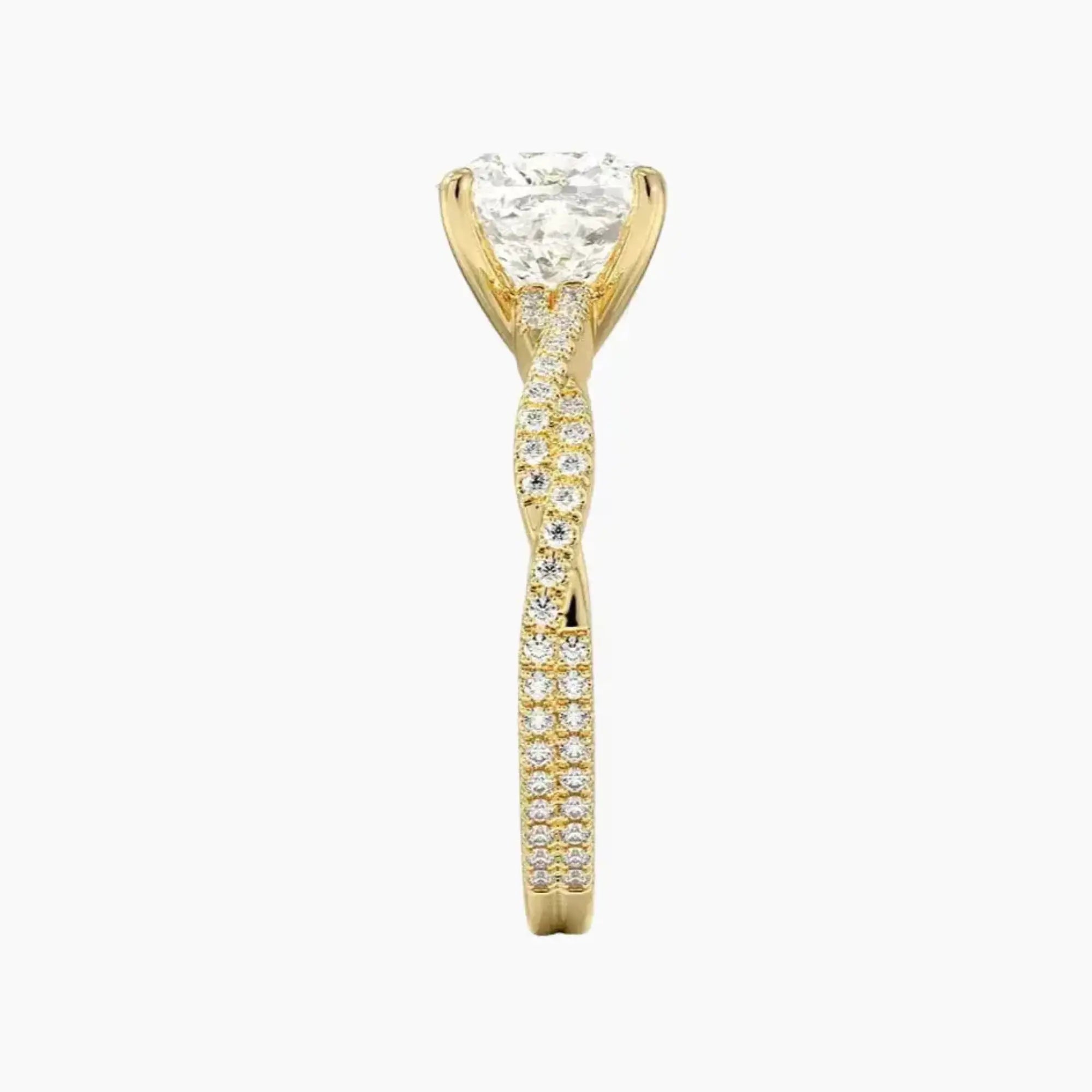 OBSER356 - Cassia Solitaire Cushion engagement ring setting view 9