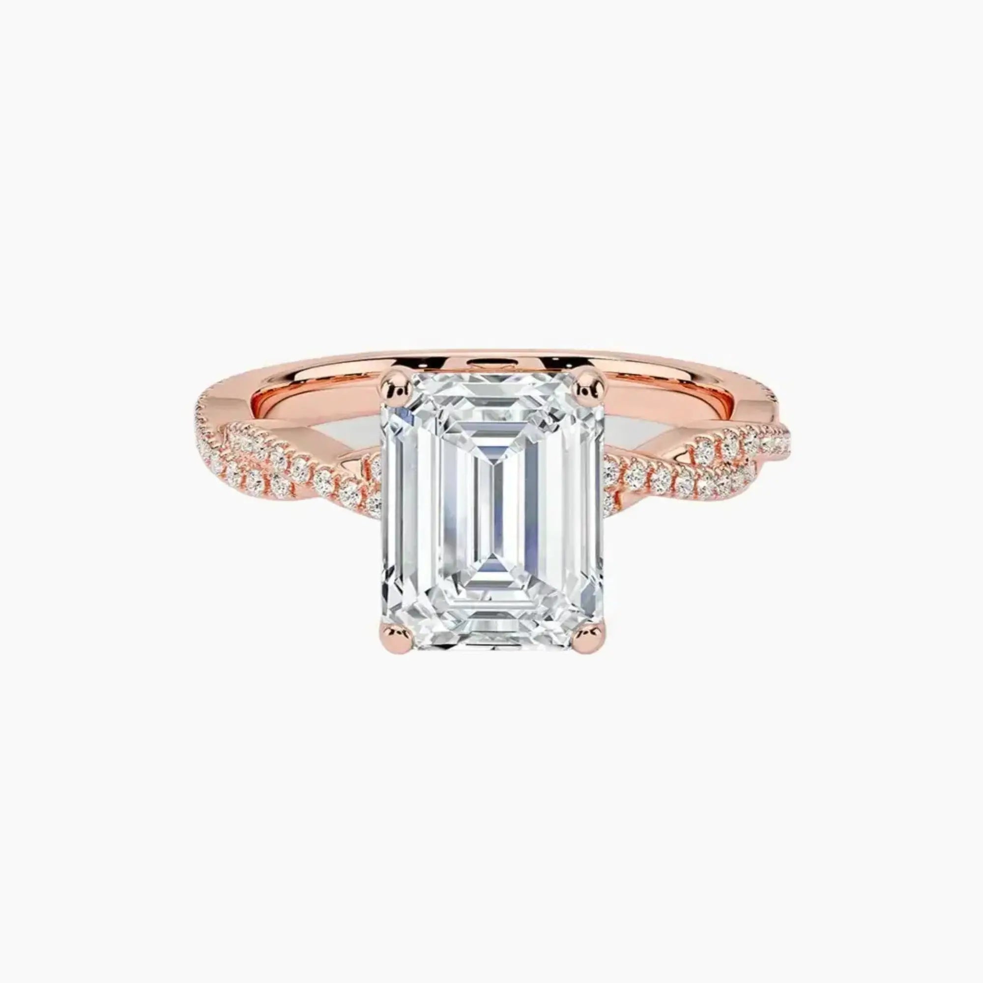 OBSER361 - Briar Solitaire Emerald engagement ring setting view 4