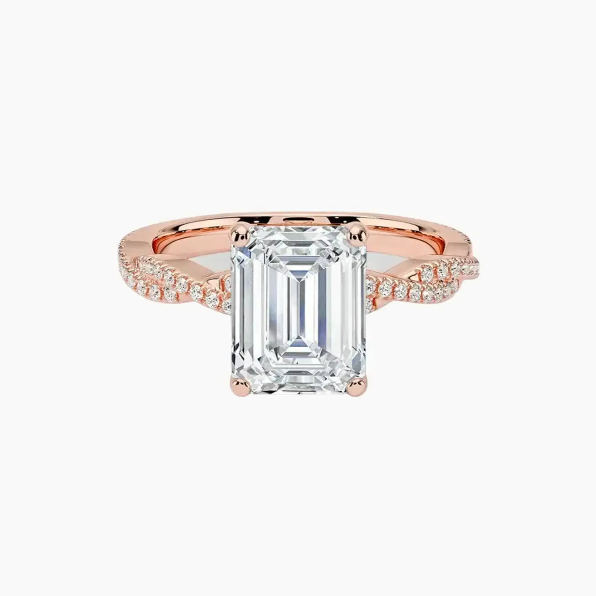 OBSER361 - Briar Solitaire Emerald engagement ring setting view 4