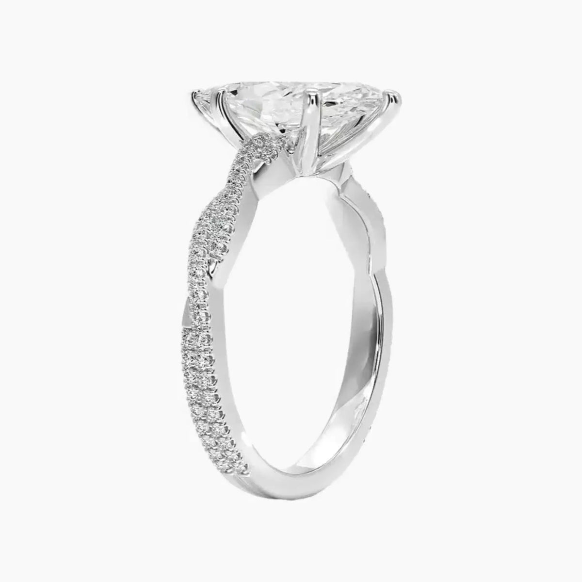 OBSER352 - Cassia Solitaire Marquise engagement ring setting view 2