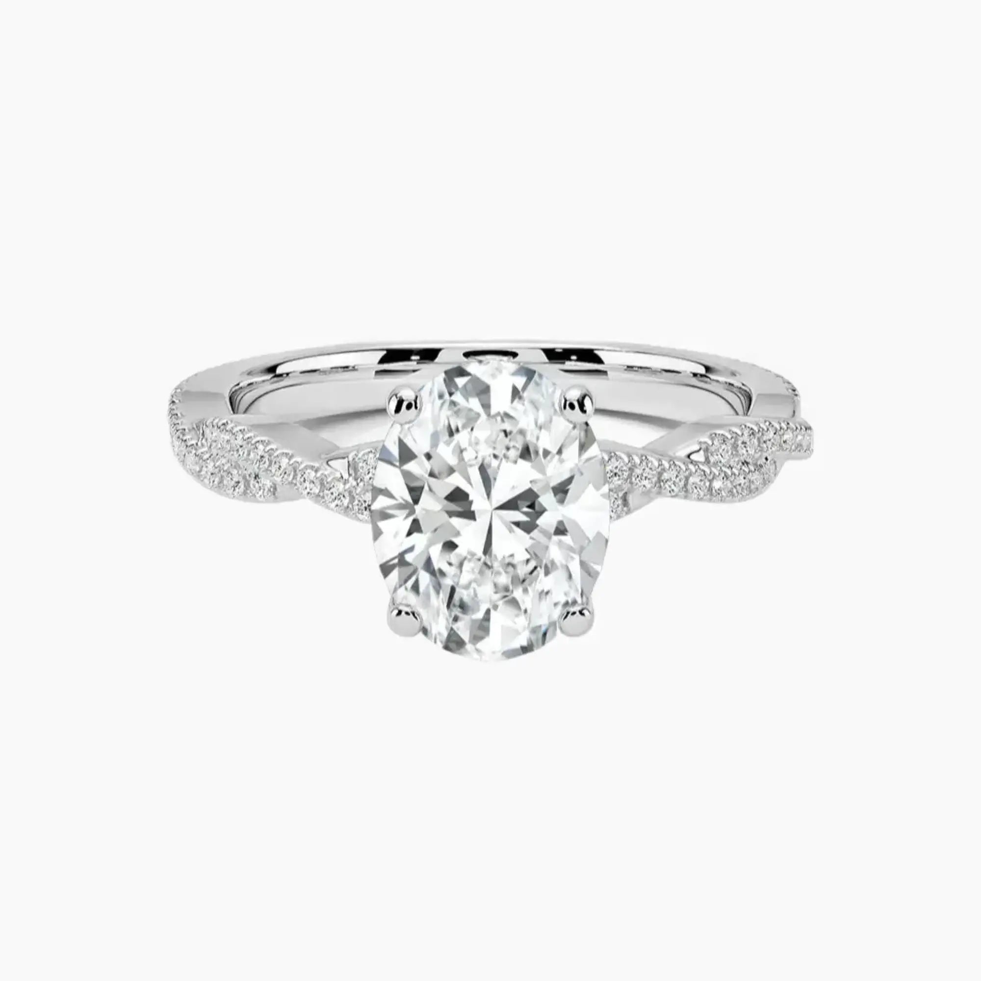 OBSER357 - Cassia Solitaire Oval engagement ring setting view 1