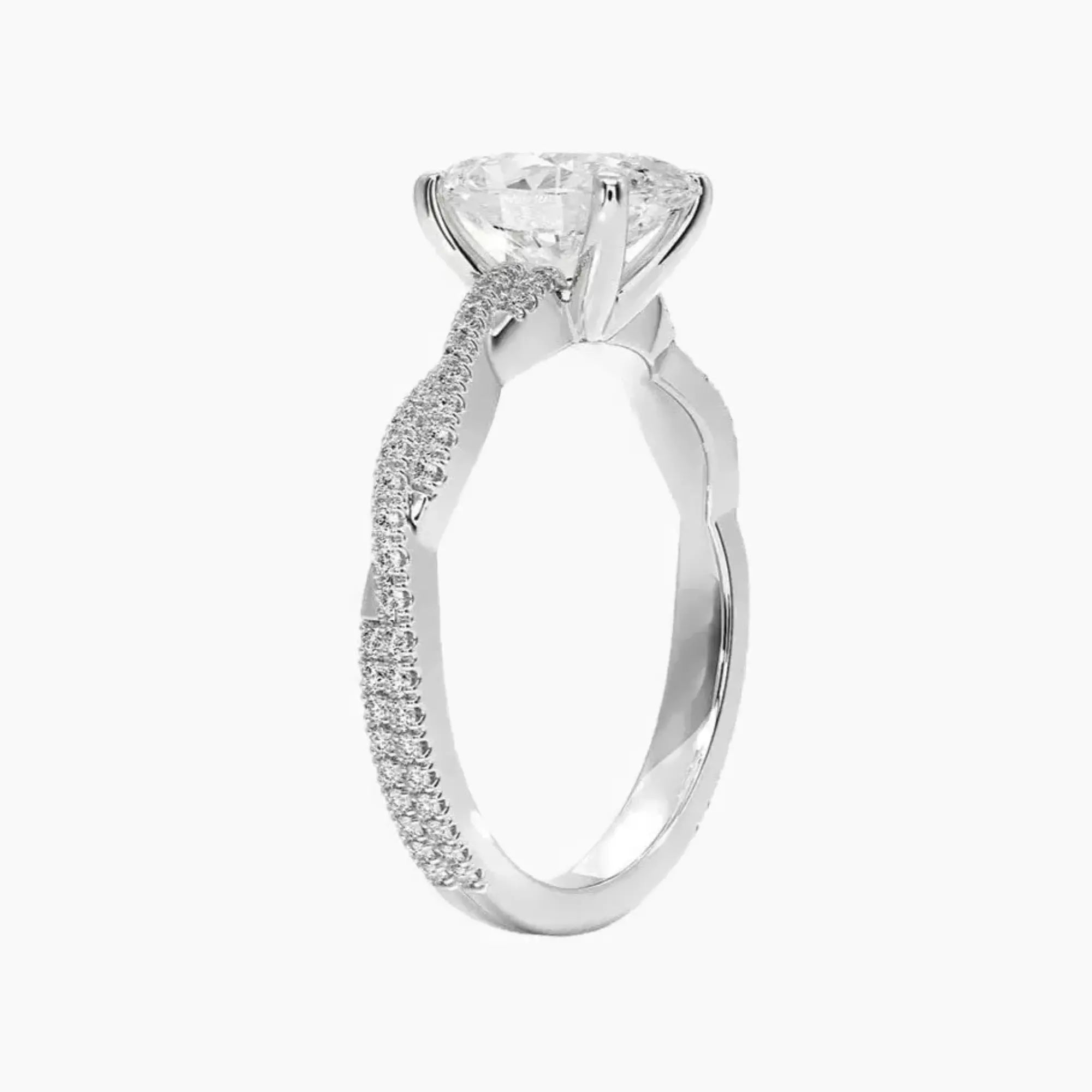 OBSER357 - Cassia Solitaire Oval engagement ring setting view 2