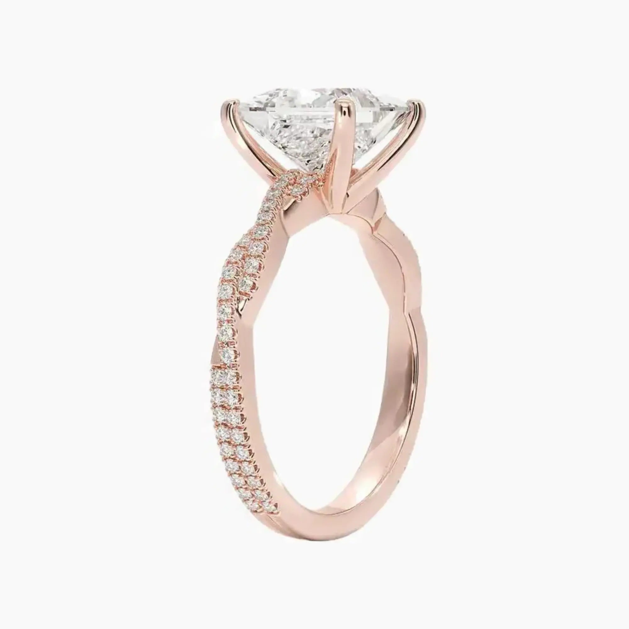 OBSER095 - Briar Solitaire Princess engagement ring setting view 5