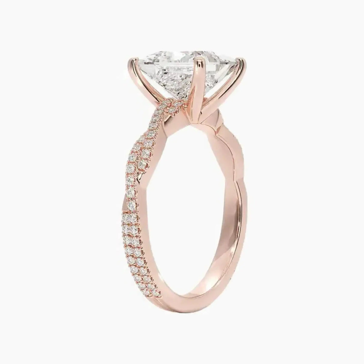 OBSER354 - Cassia Solitaire Princess engagement ring setting view 5